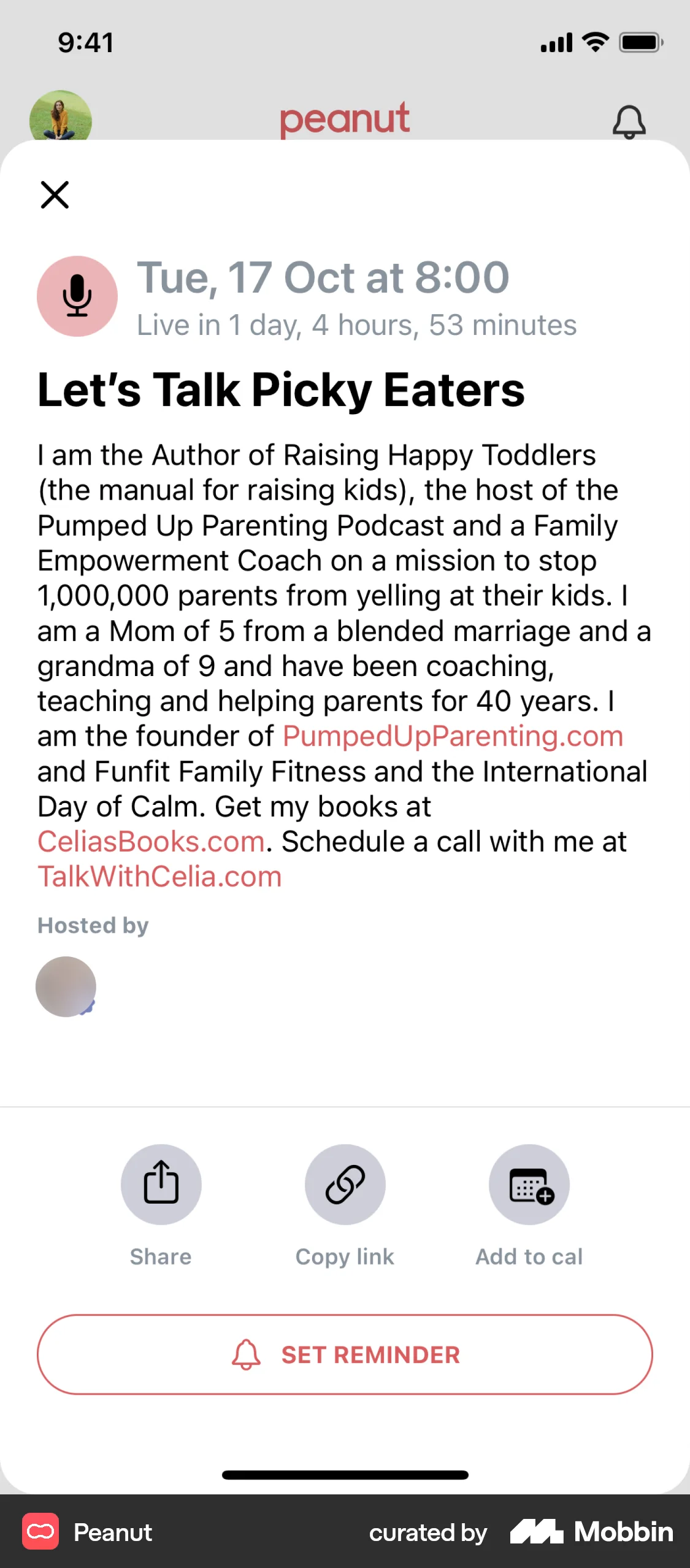 Peanut iOS Song & Podcast Detail screen