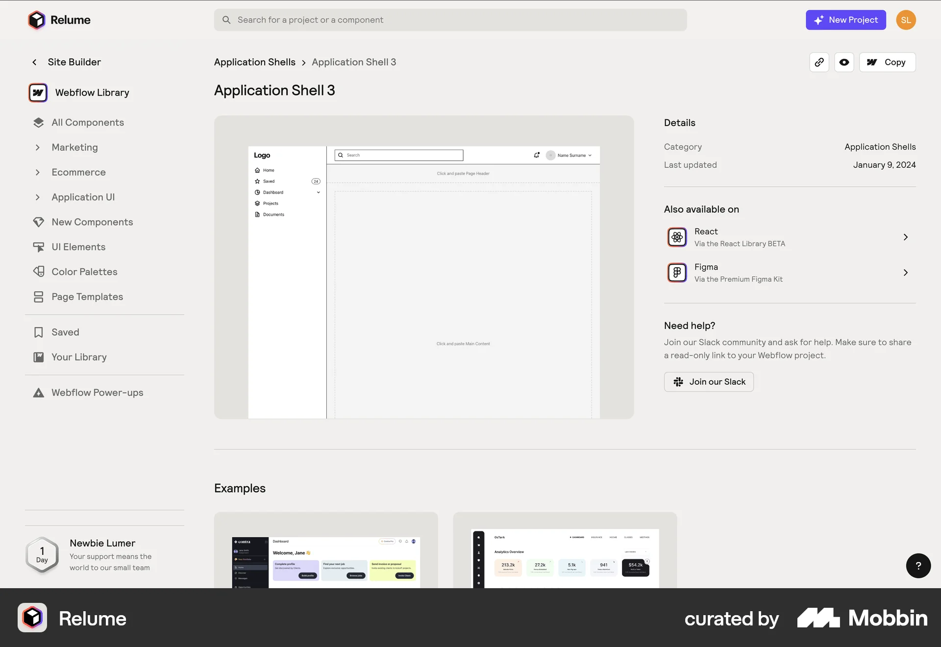 Relume Web Other Content screen