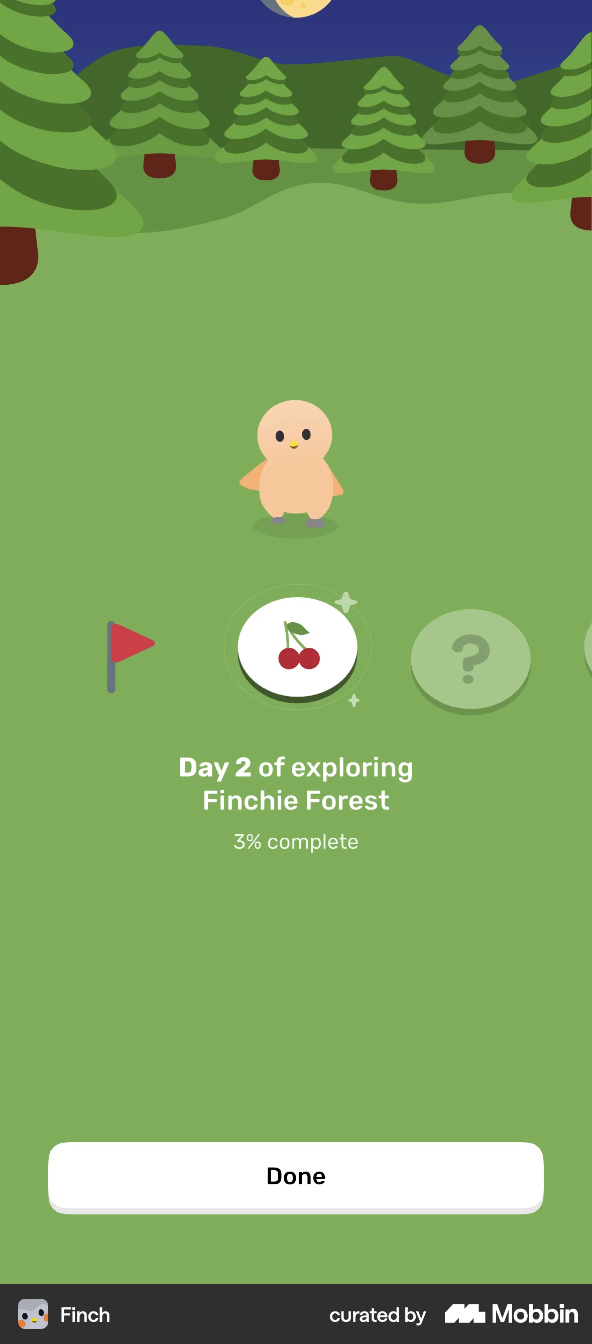 Finch iOS Game UI screen