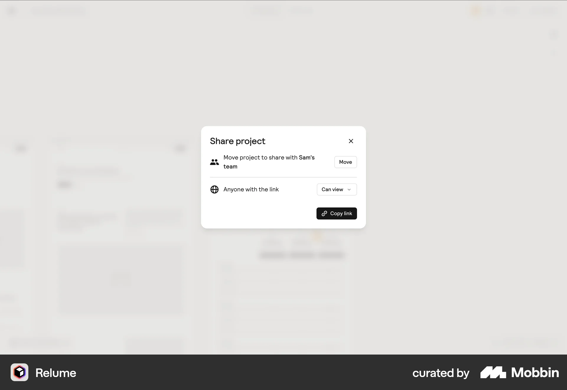 Relume Web Share screen