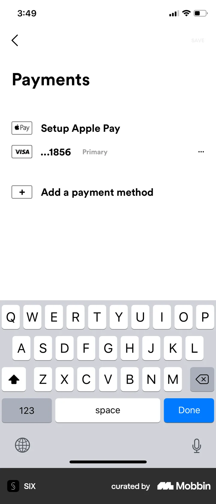 Oayment Method Example Screen Payment Screen UI Examples for Mobile