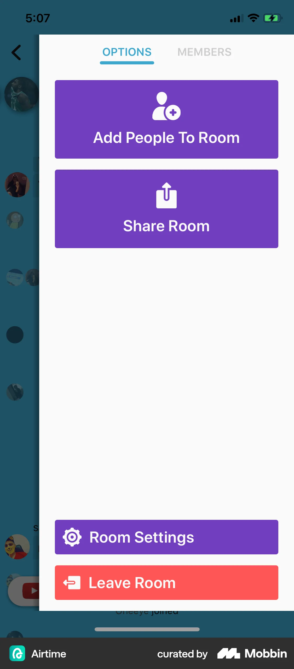 Airtime iOS Groups & Community screen