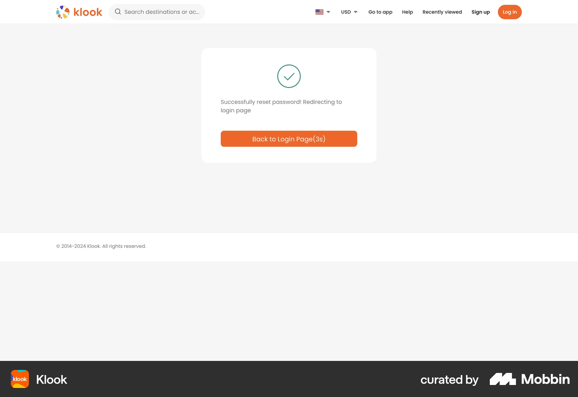 Klook Web Timer & Clock screen