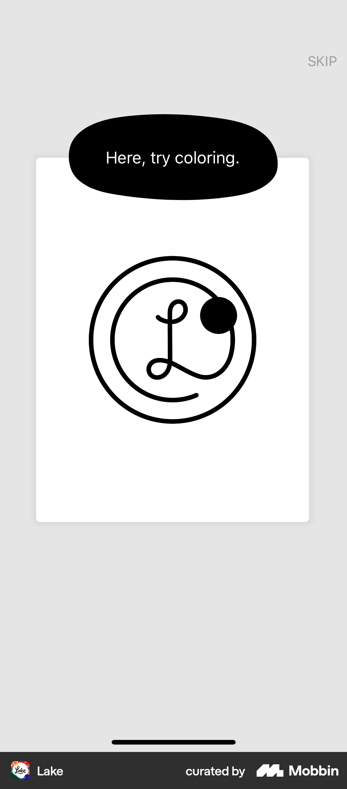 Lake iOS Guided Tour & Tutorial screen