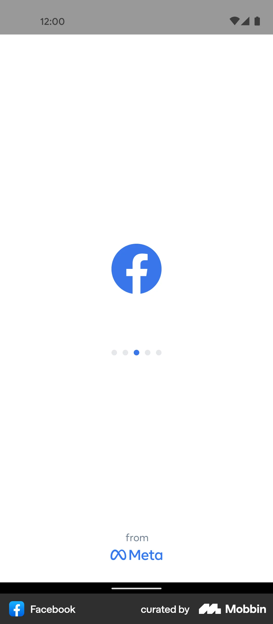 Facebook Android Splash Screen screen