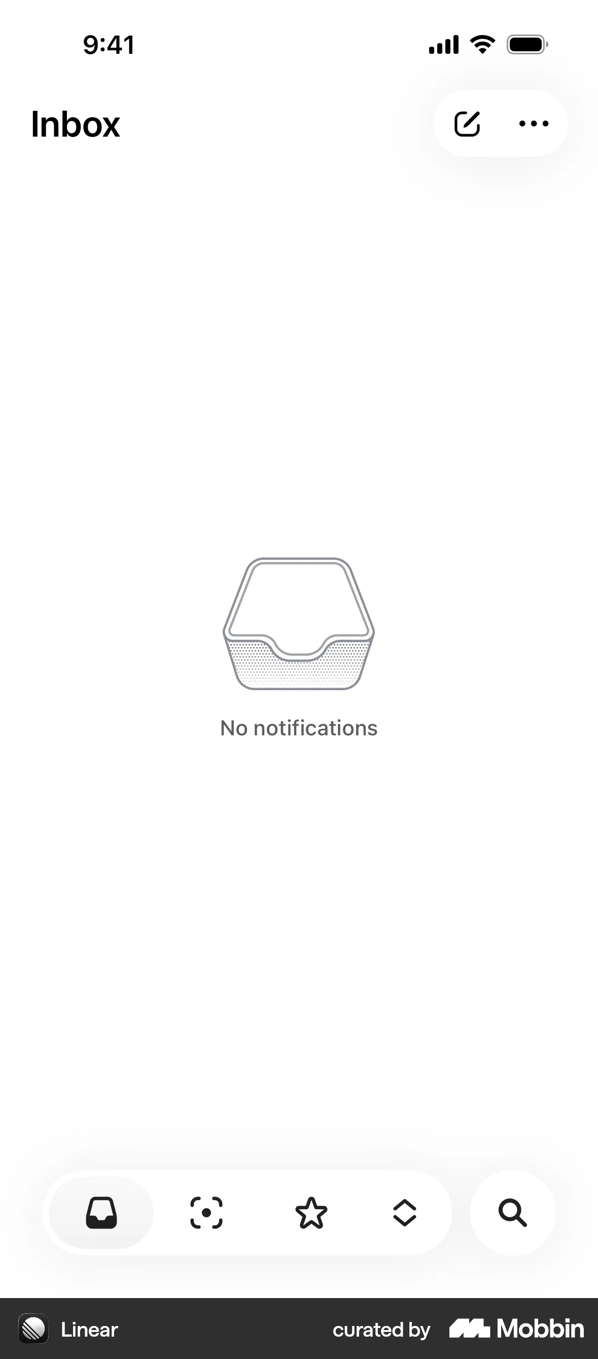 Linear Mobile Onboarding screen