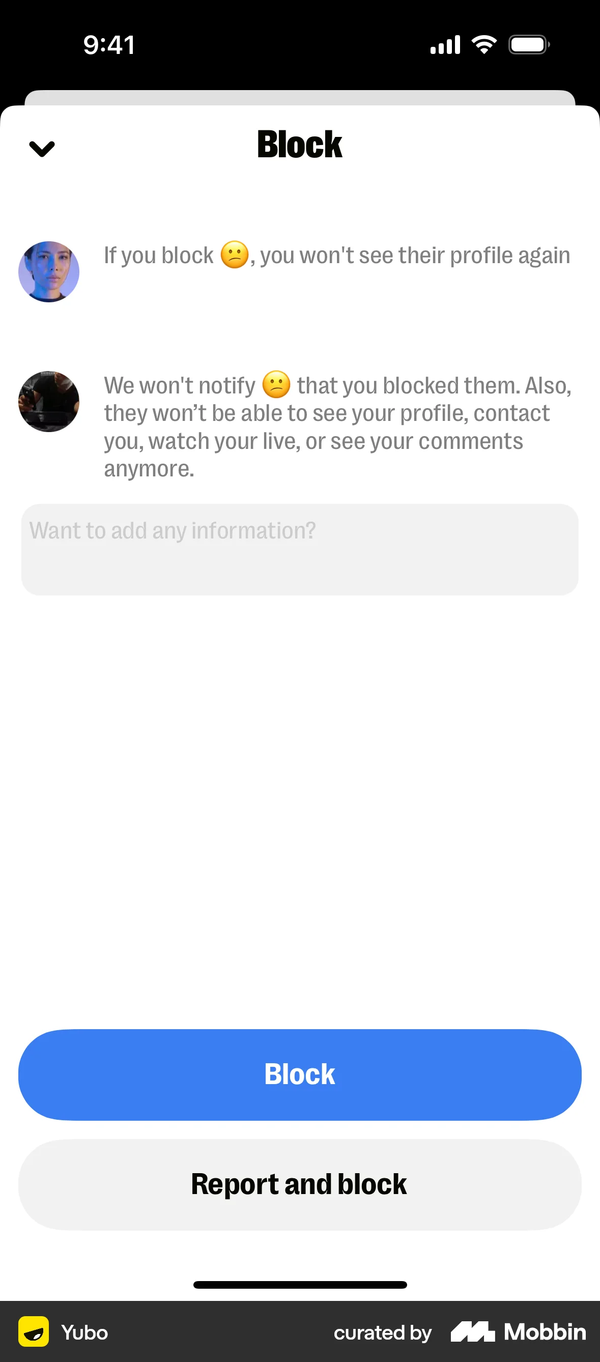 Yubo iOS Ban & Block screen