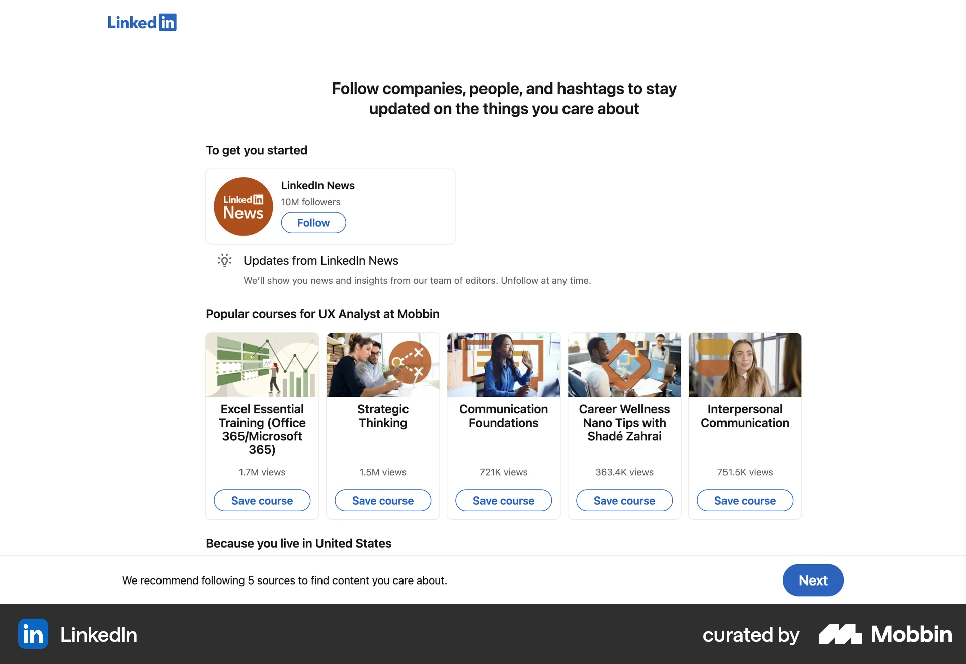 LinkedIn Web Jobs & Recruitment App screen
