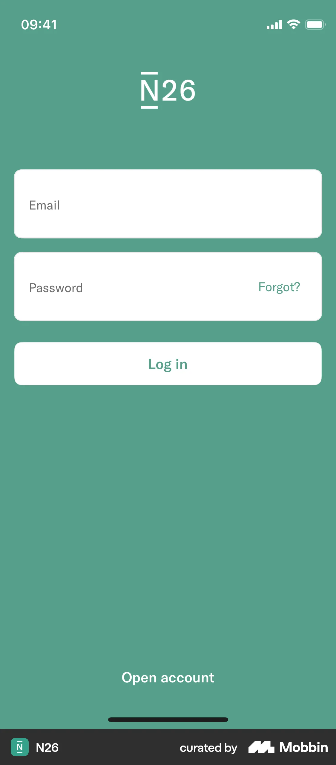 Ios Login Forms N26 iOS Login form | Mobbin