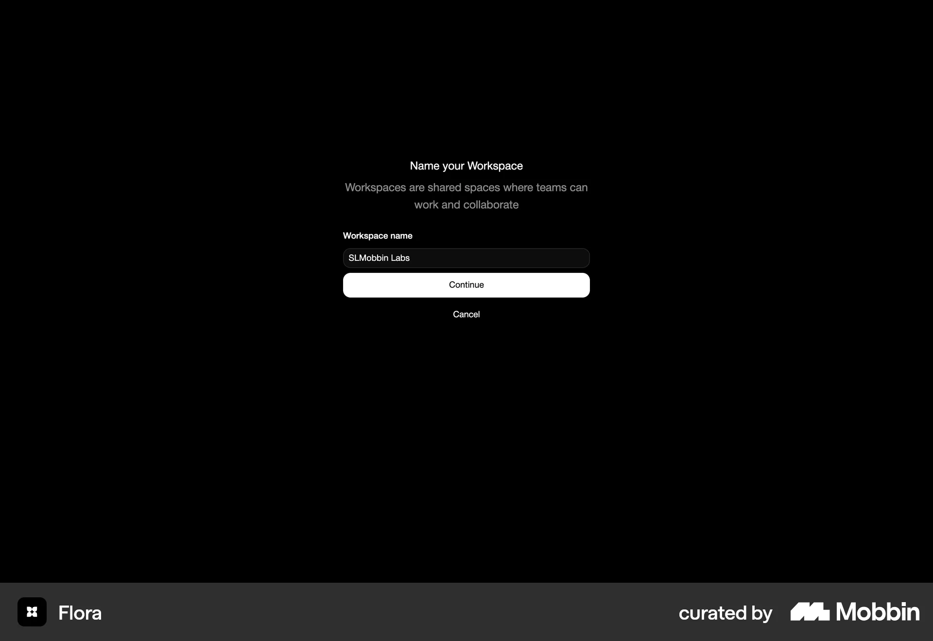 FLORA Web Add & Create screen