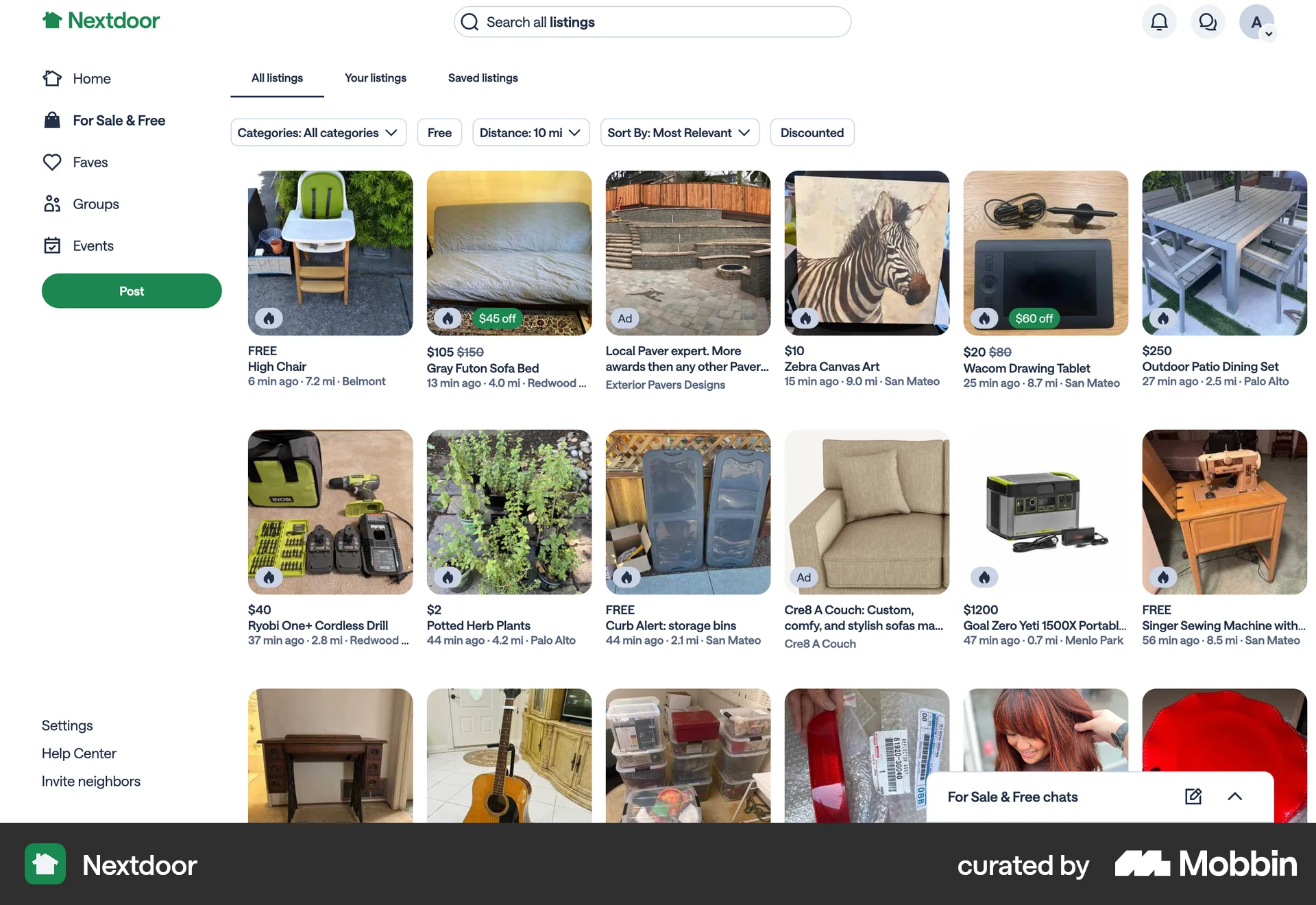Nextdoor Web Pricing screen