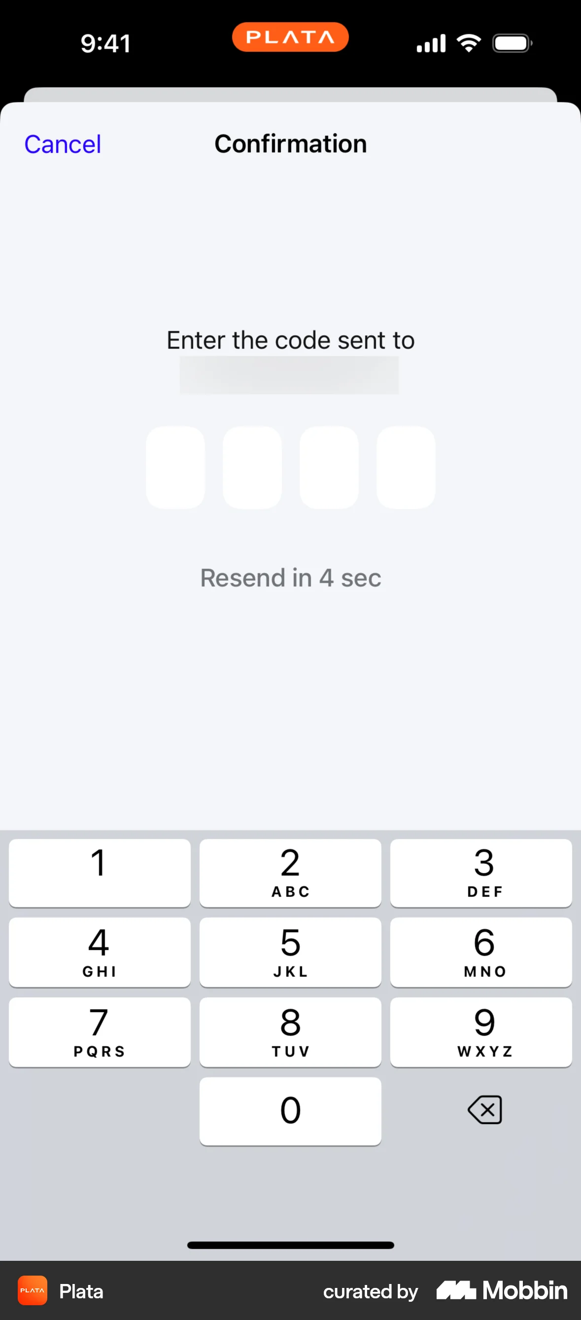 Plata Card iOS Timer & Clock screen