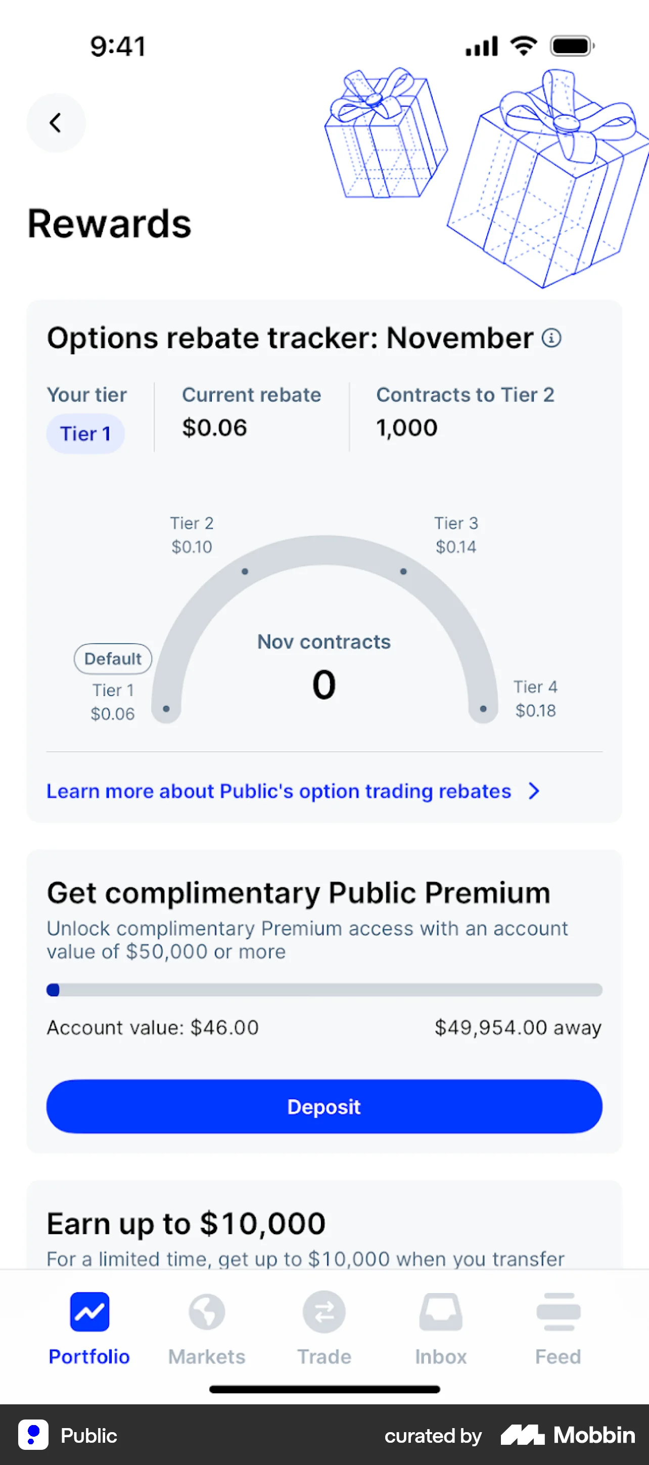 Public iOS Achievements & Awards screen