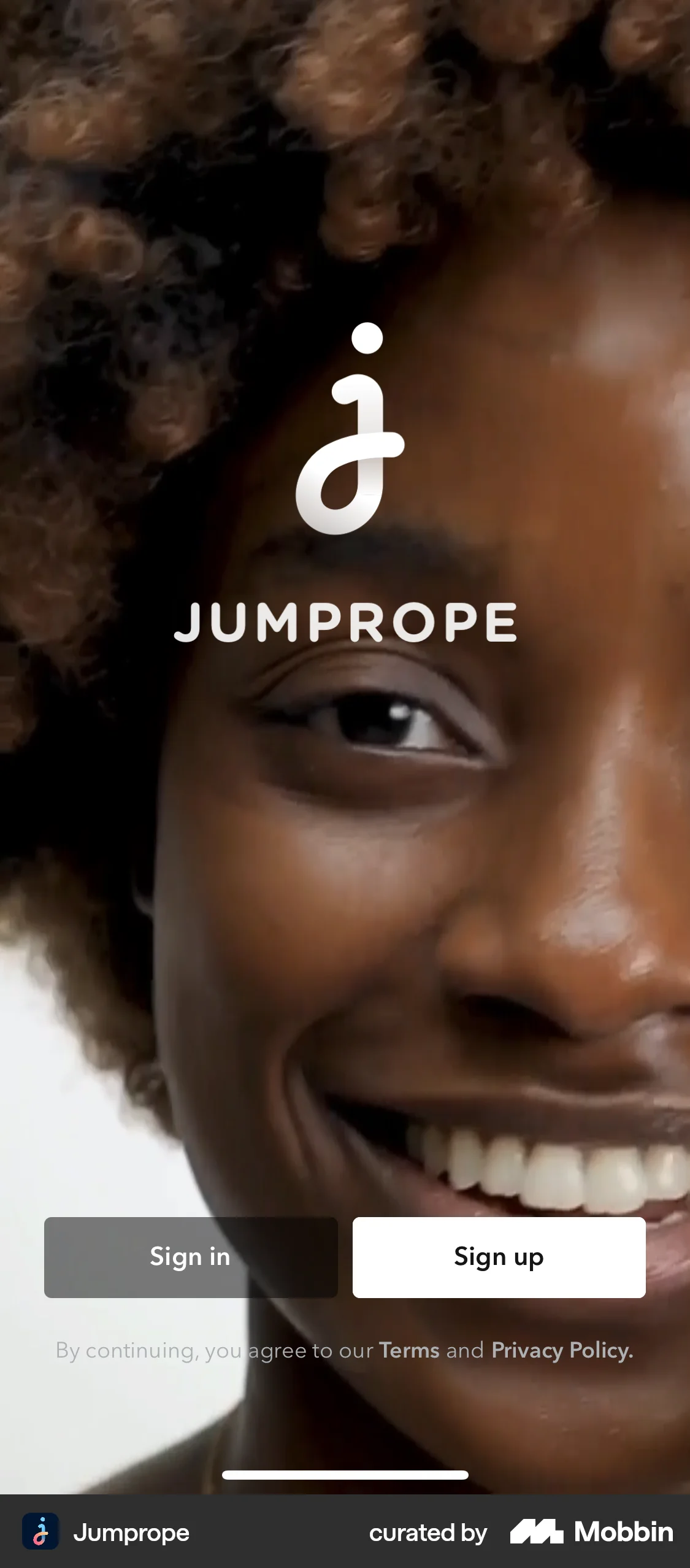 Jumprope iOS Photo & Video App screen