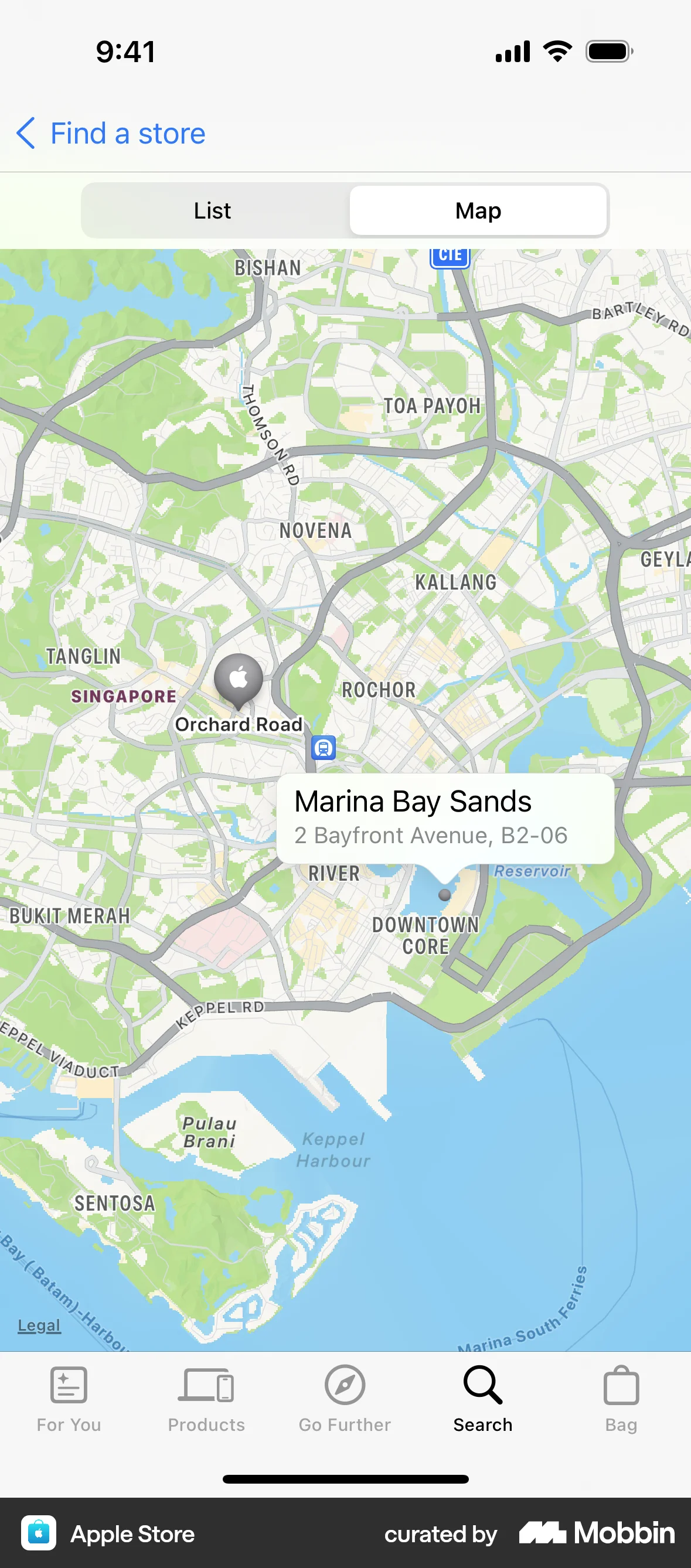 Apple Store iOS screen containing Tooltip UI element