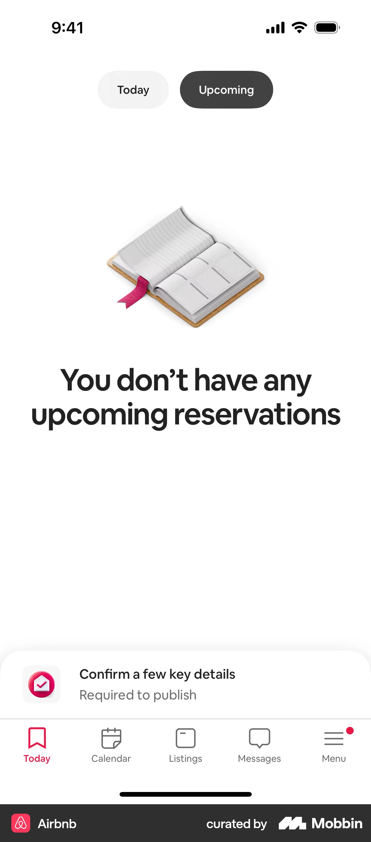 Airbnb Switching to hosting screen
