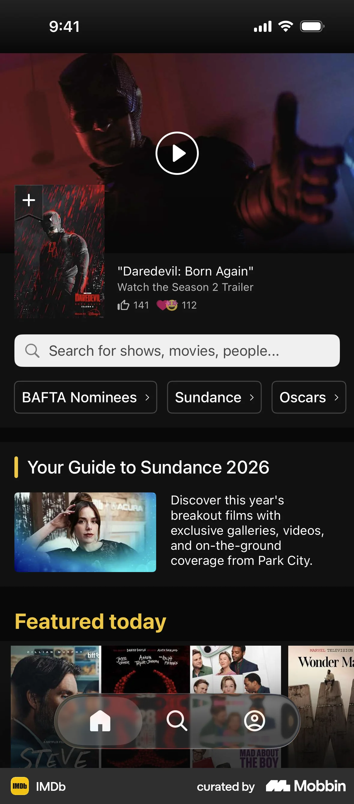 IMDb iOS Dark Mode screen