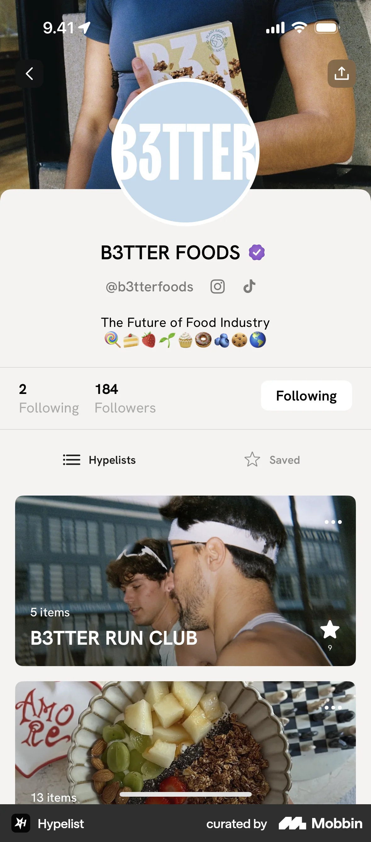 Hypelist iOS Follow & Subscribe screen