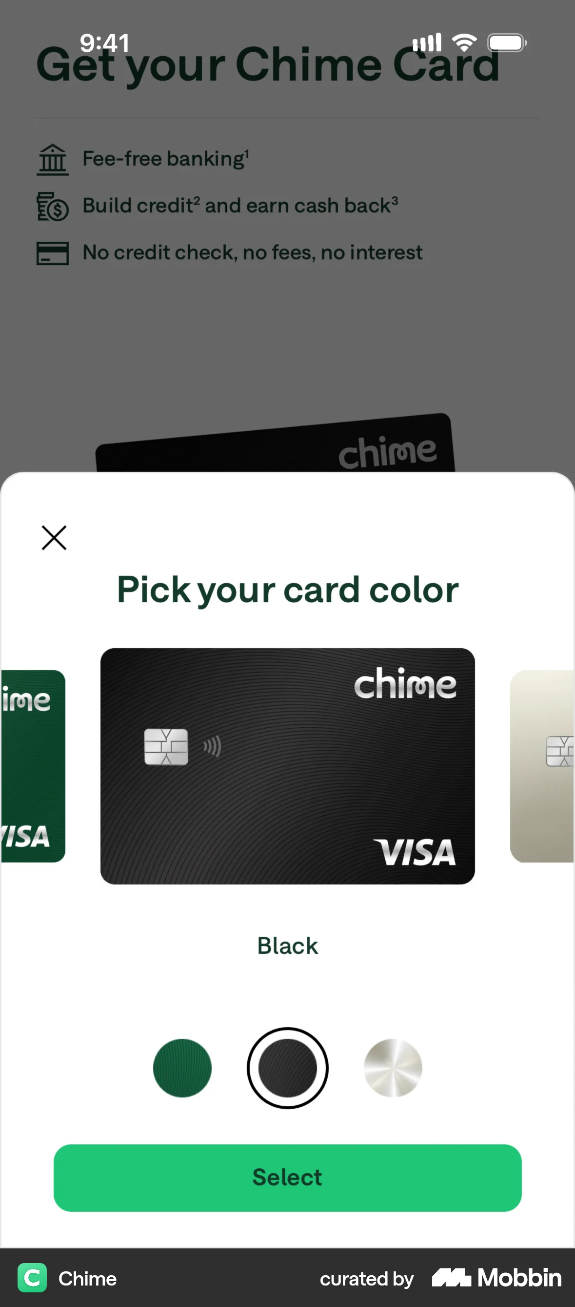Chime Onboarding screen