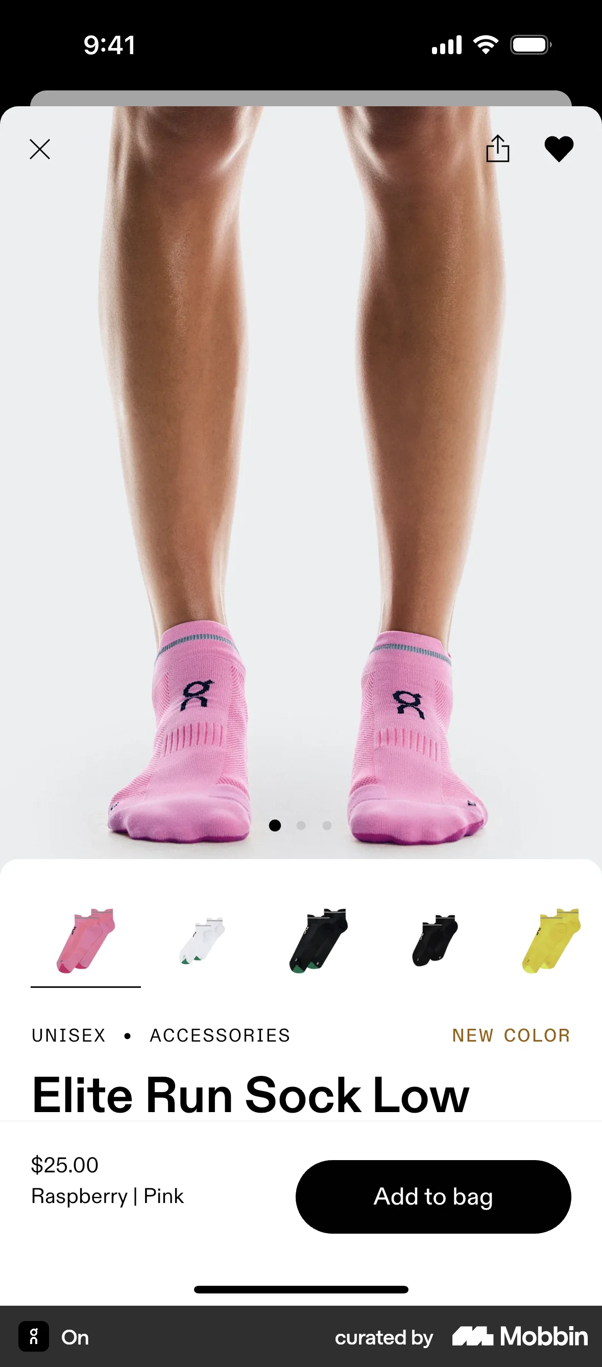 On iOS Favorite & Pin screen