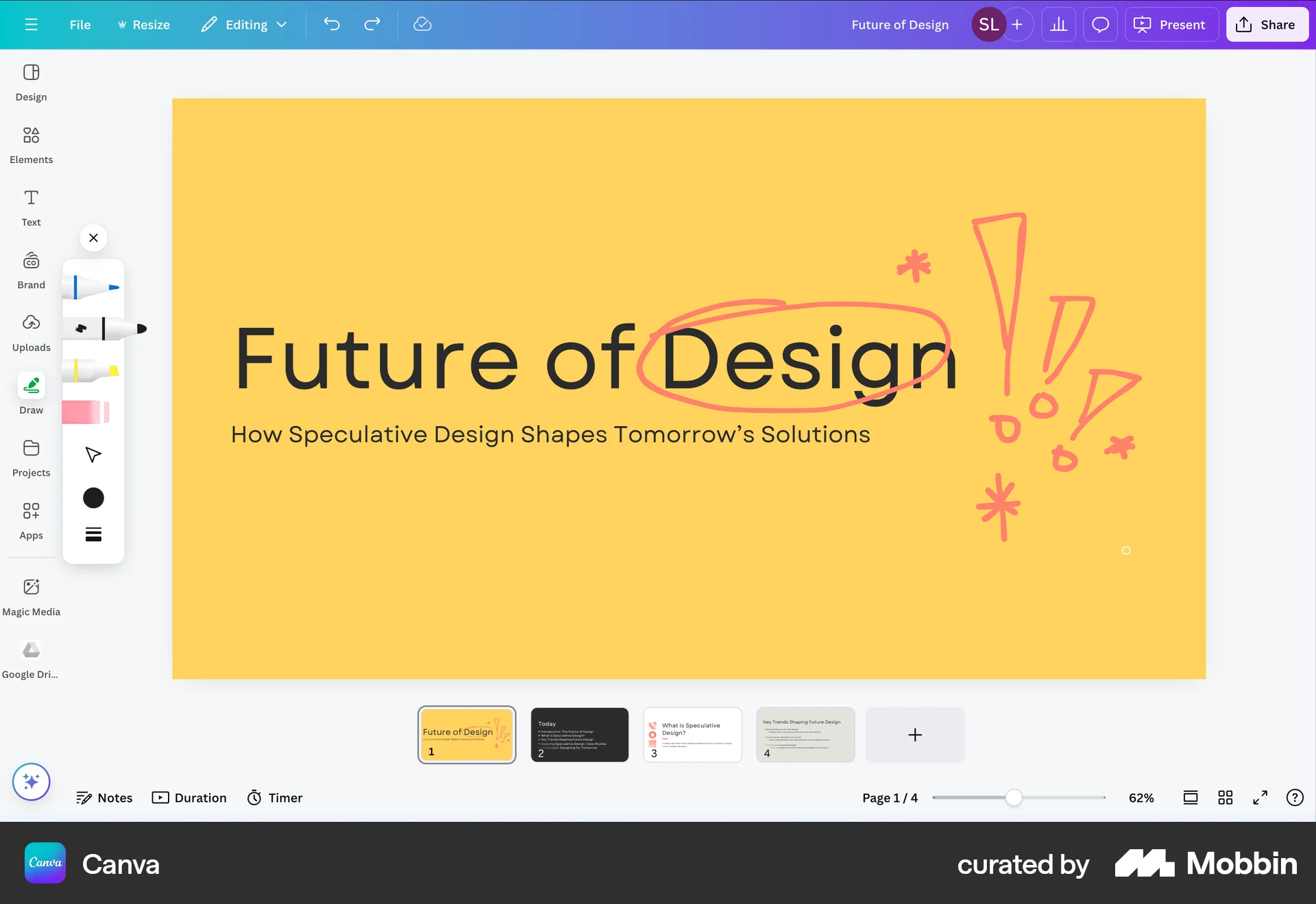Canva Web Canvas screen