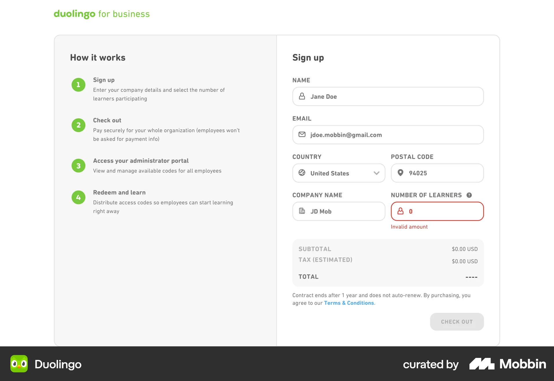 Duolingo Web Error screen
