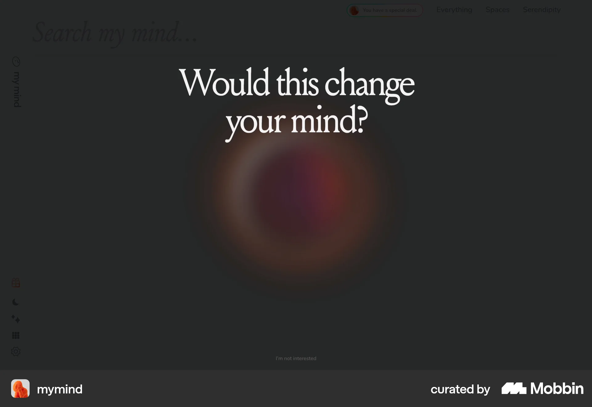 mymind Web Pricing screen