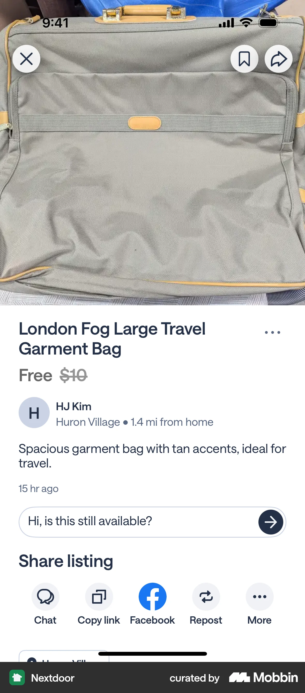 Nextdoor iOS screen containing Photo UI element