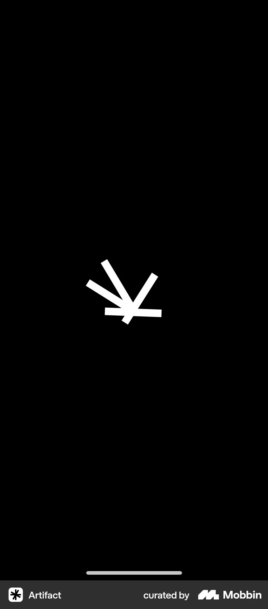 Artifact iOS screen containing Loading Indicator UI element