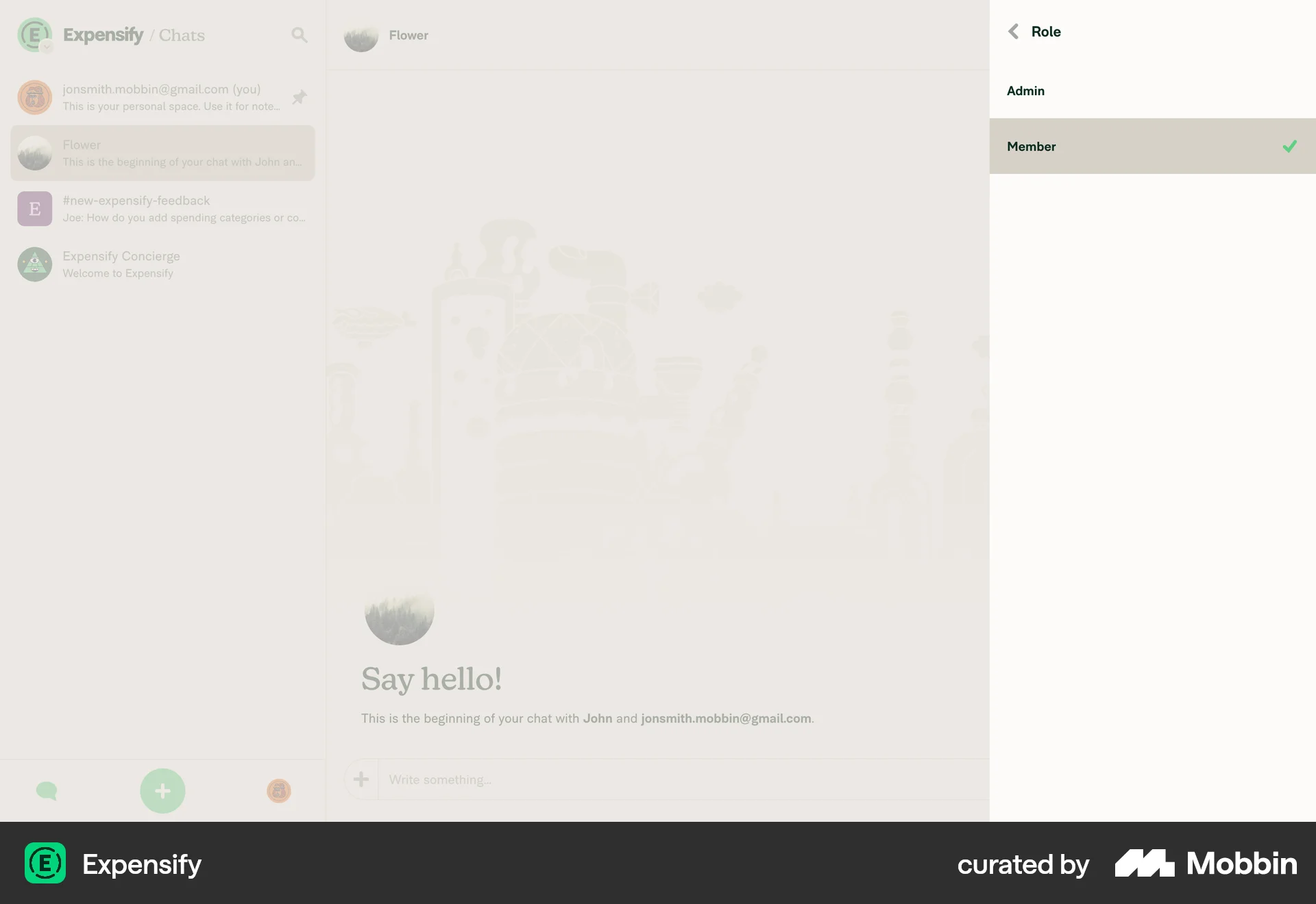 Expensify Web Set screen