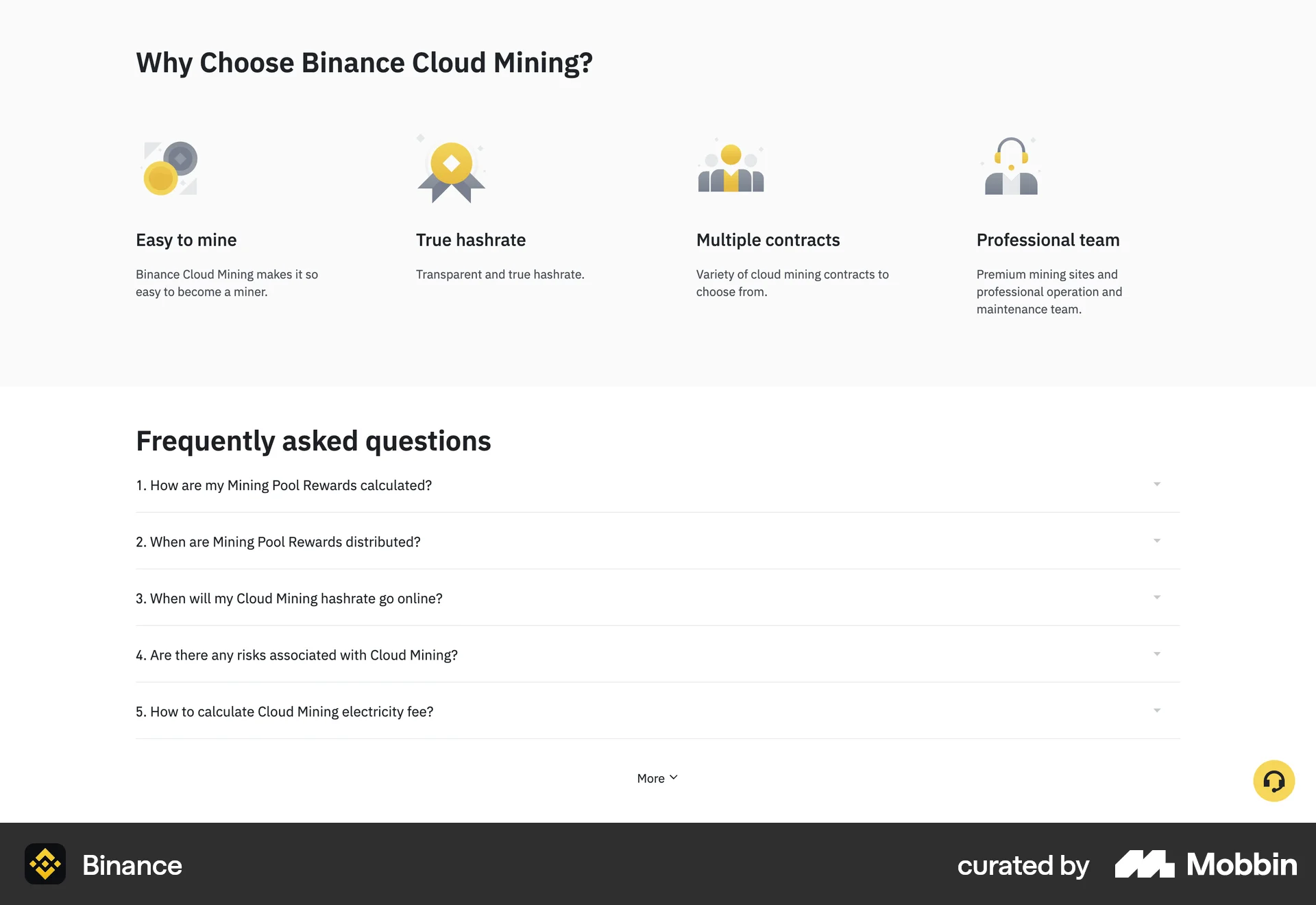 Binance Web Help & Support screen
