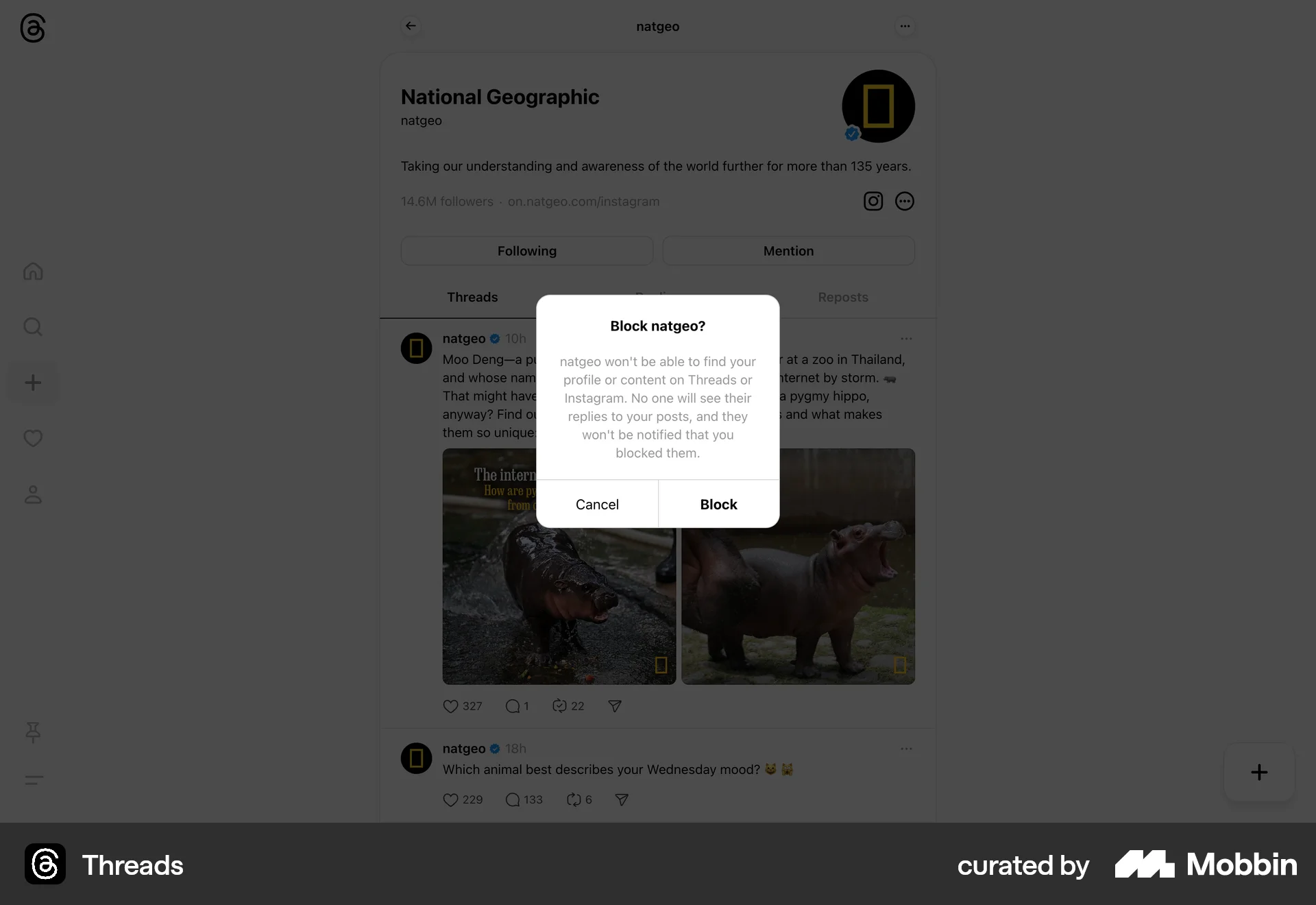 Threads Web Ban & Block screen