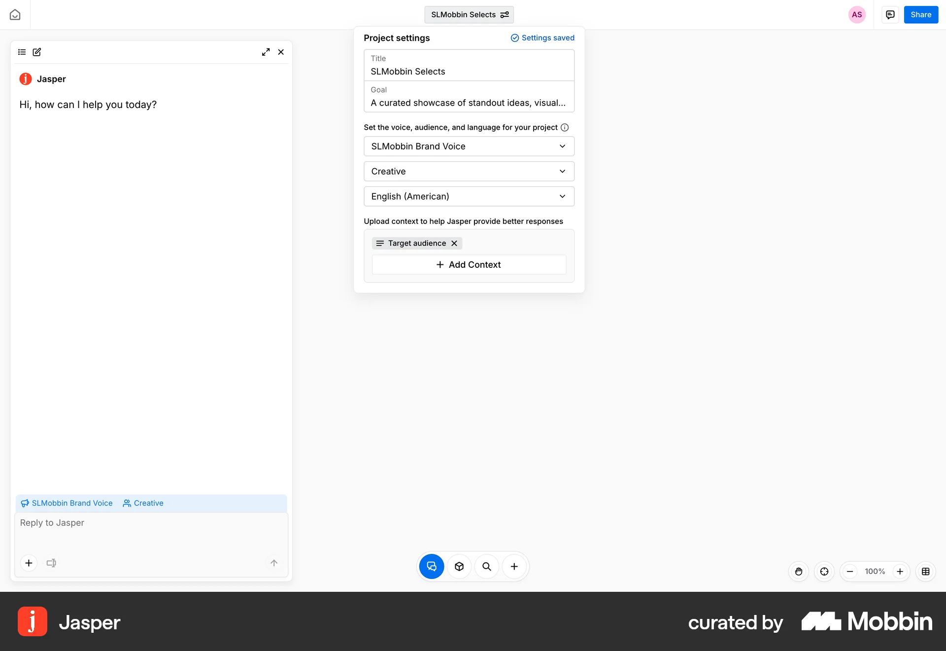 Jasper Web screen containing Popover UI element
