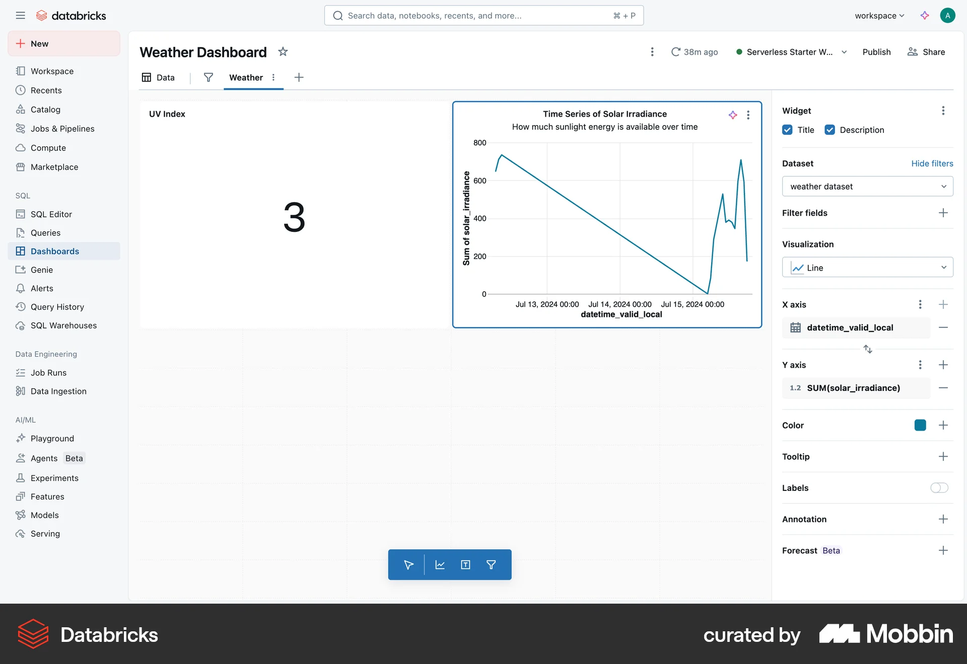 Databricks Web screen containing Accordion UI element
