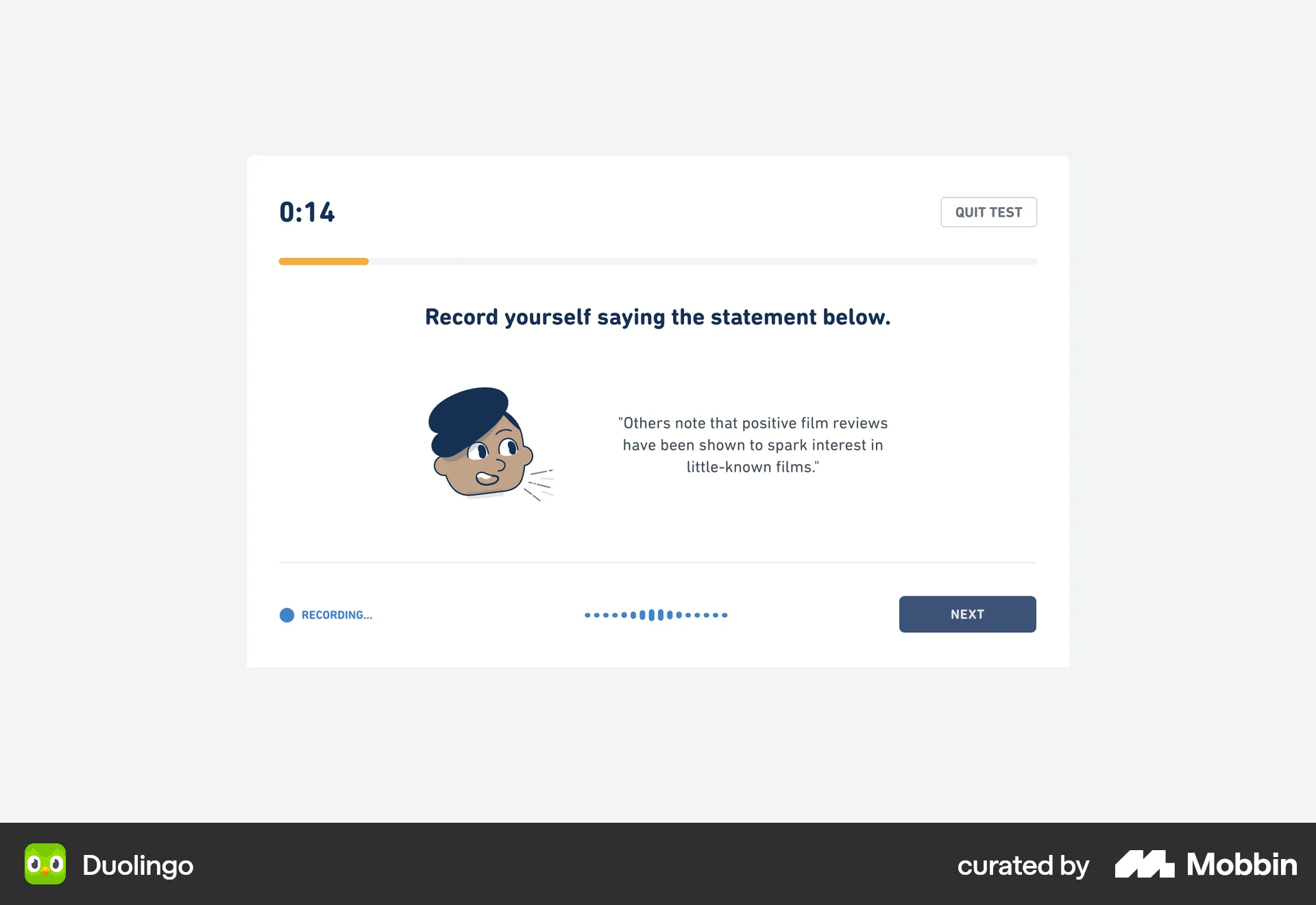Duolingo Web Audio & Video Recorder screen