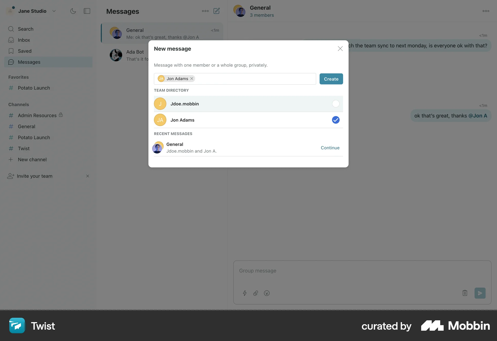 Twist Web screen containing Checkbox UI element