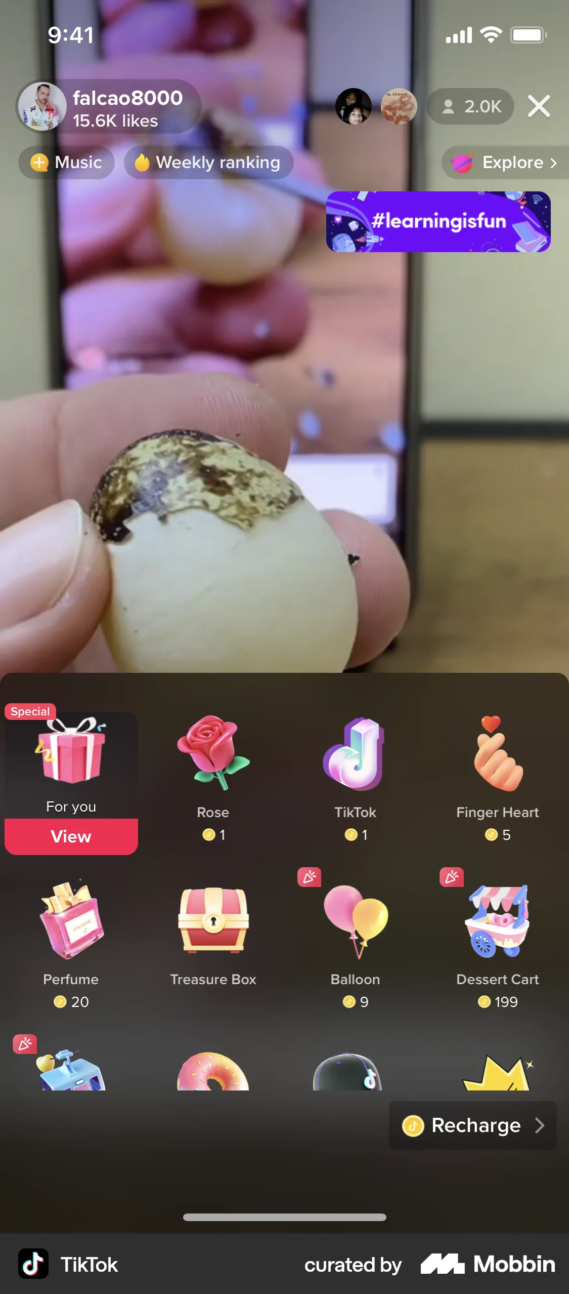 TikTok iOS Filters & Stickers screen