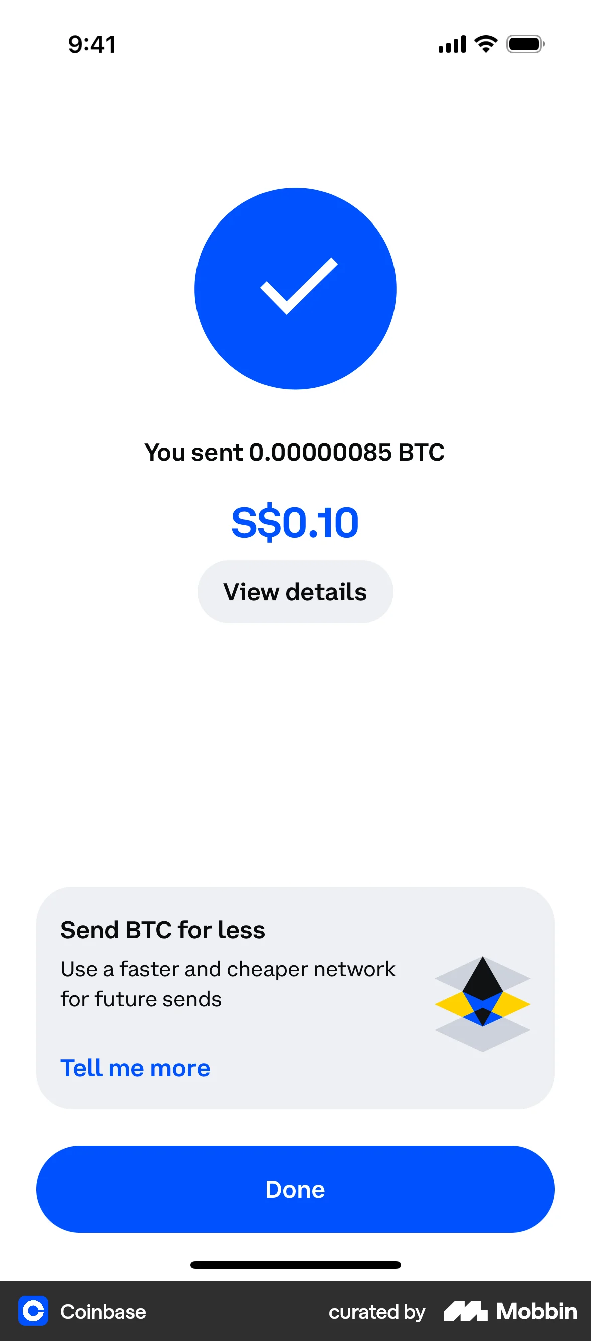 Coinbase screen