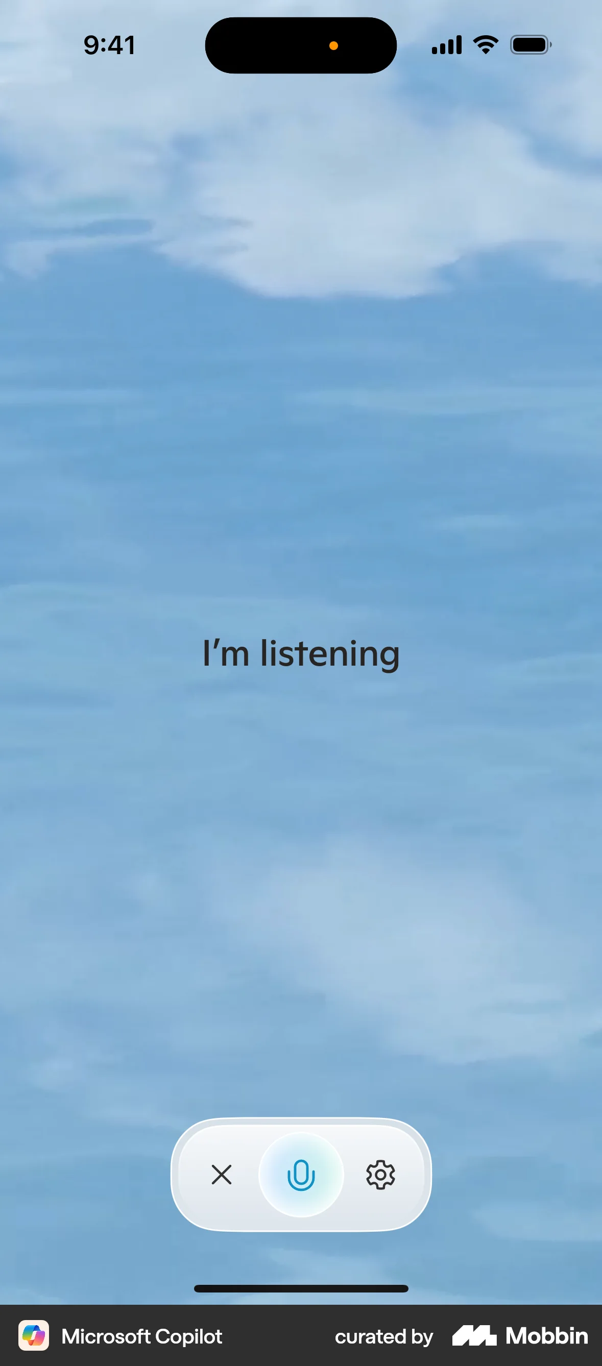 Microsoft Copilot iOS Audio & Video Recorder screen