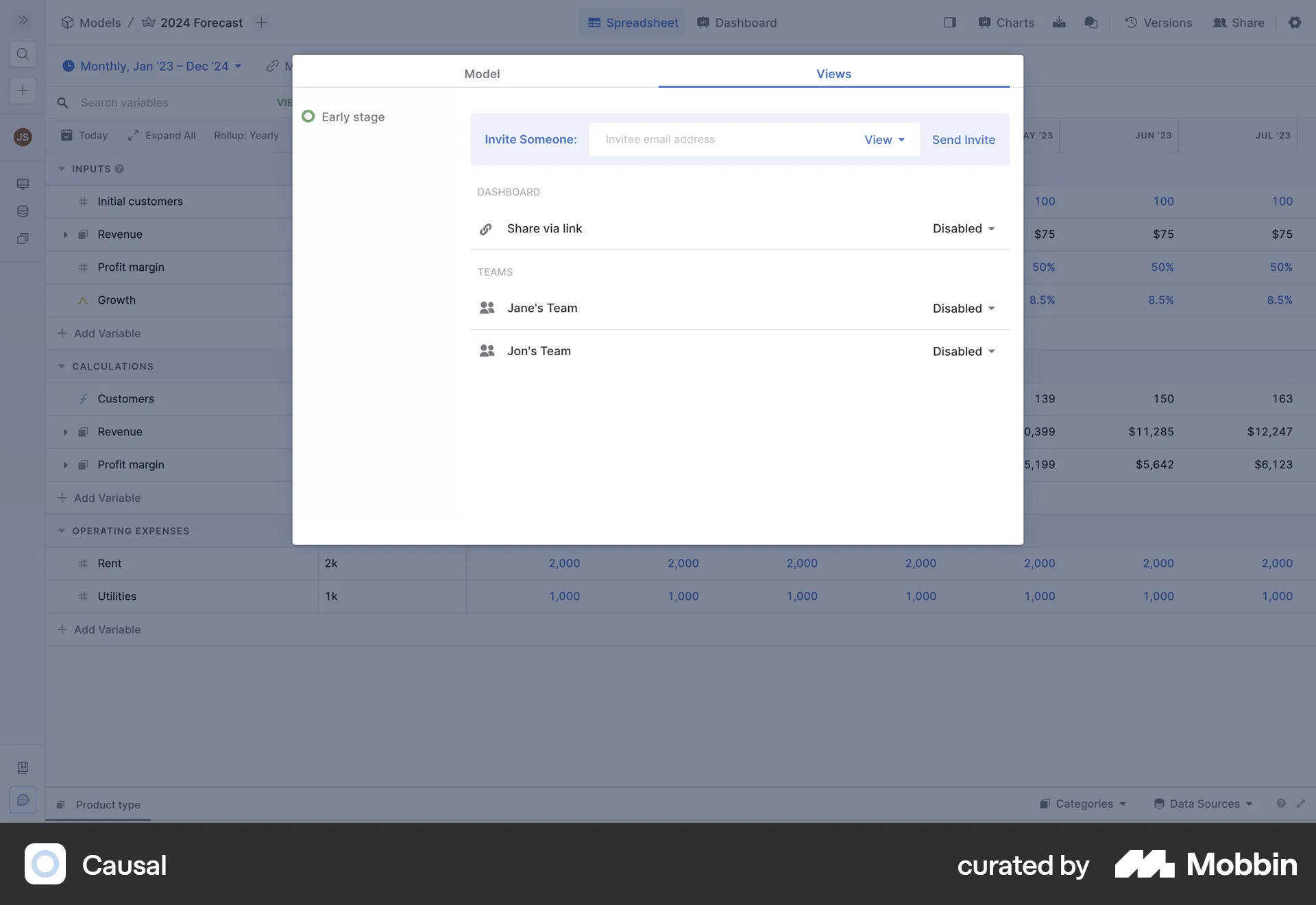 Causal Web Share screen