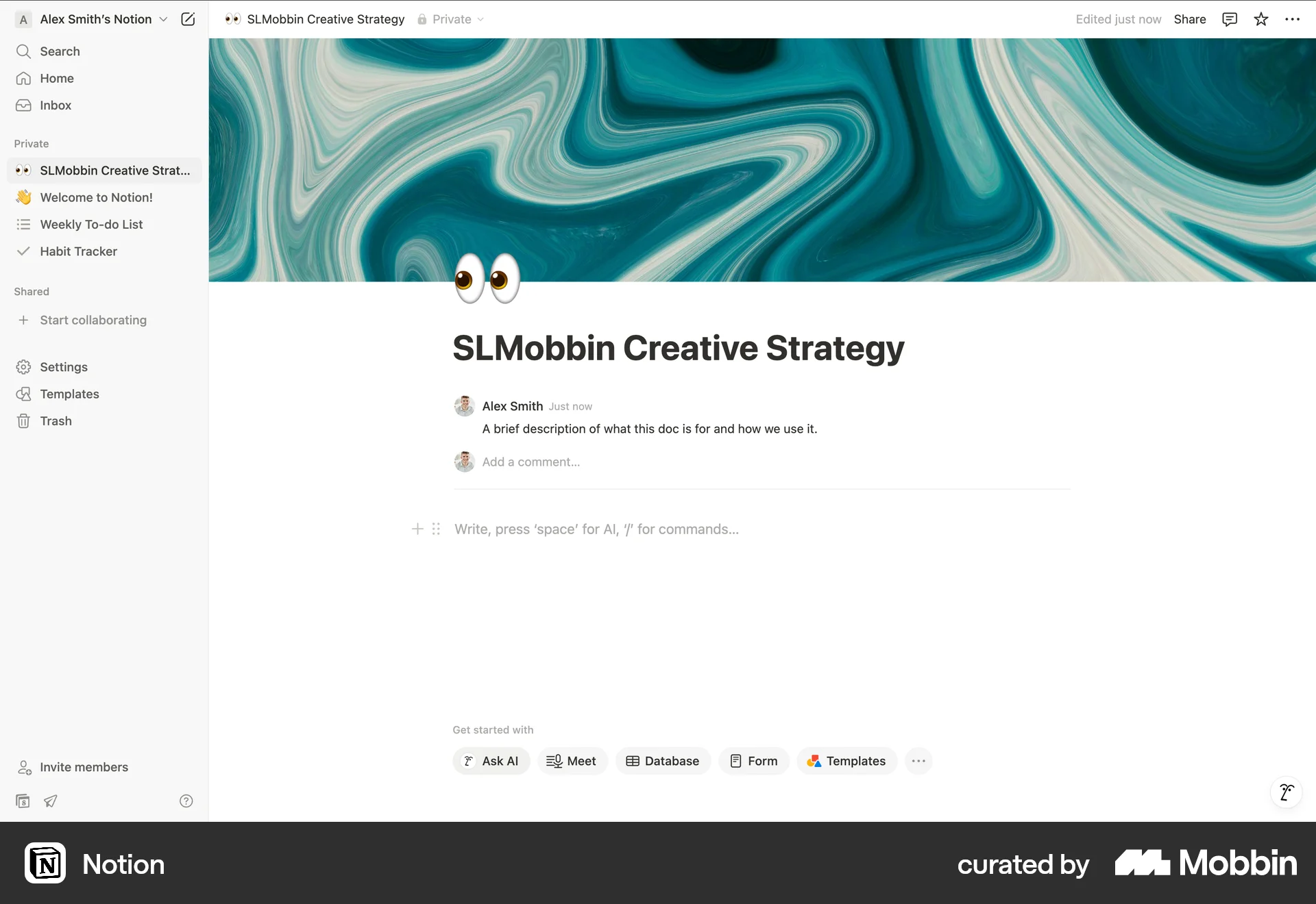Notion Web Comments screen