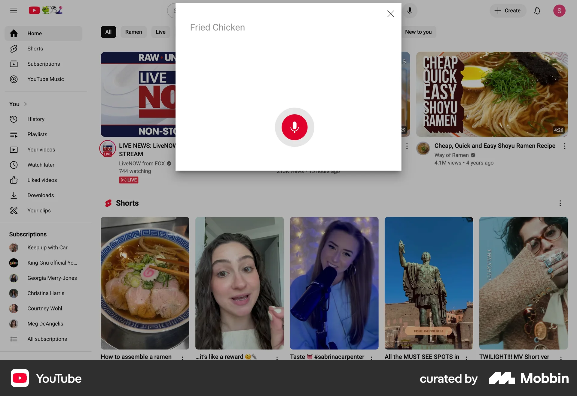 YouTube Web Audio & Video Recorder screen