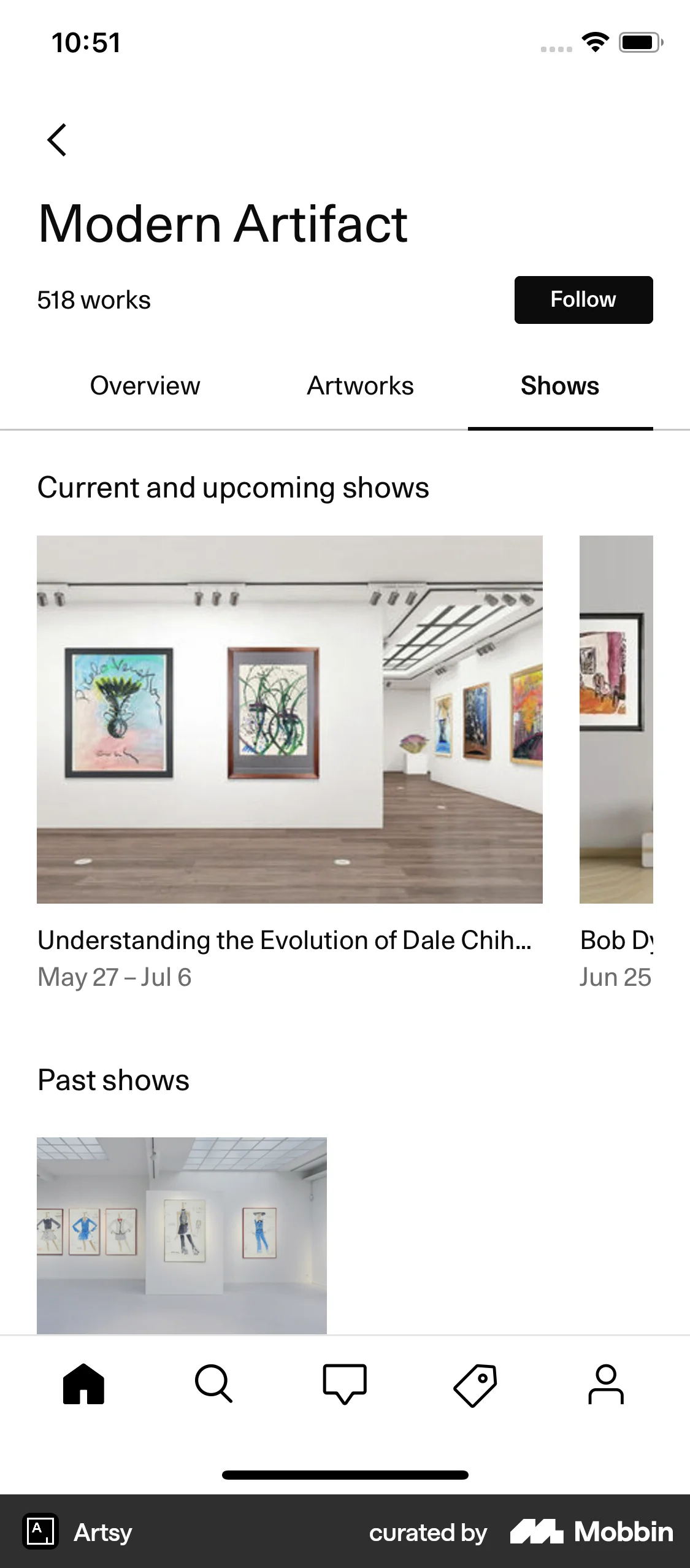 Artsy iOS Event Detail screen