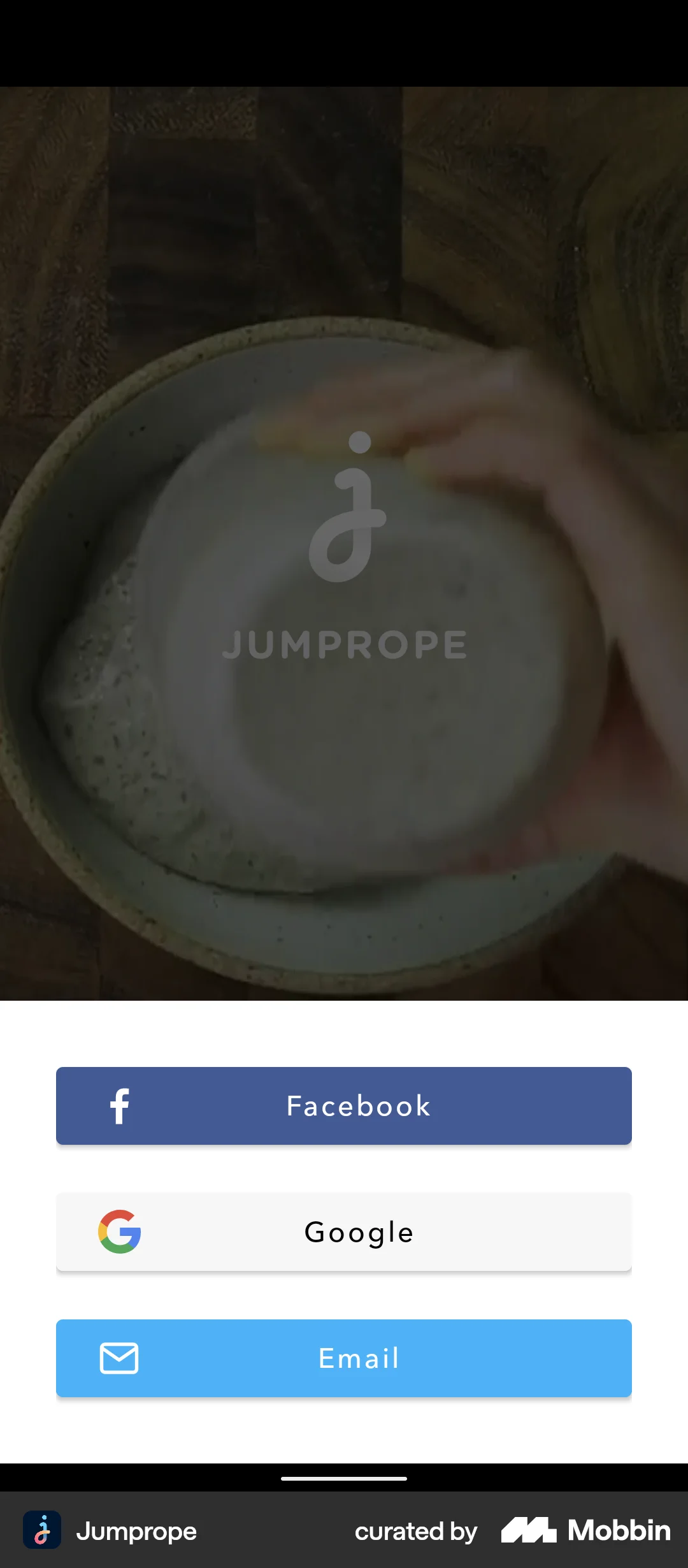 Jumprope Android Signup screen