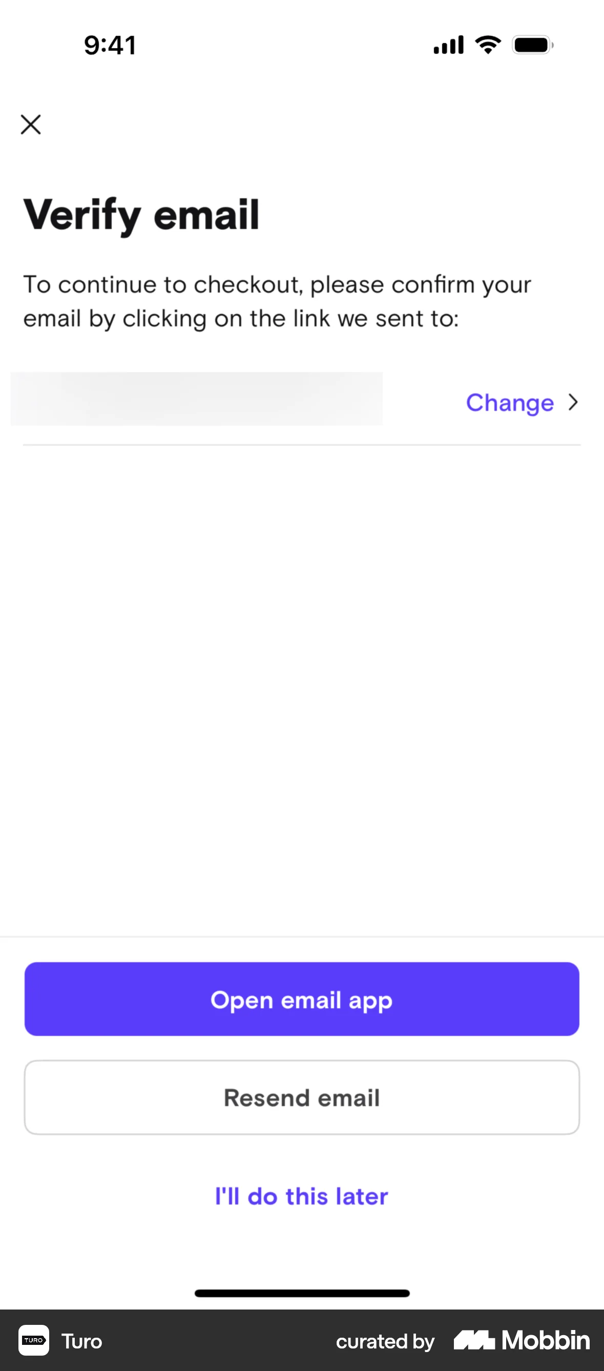 Turo iOS Verification screen