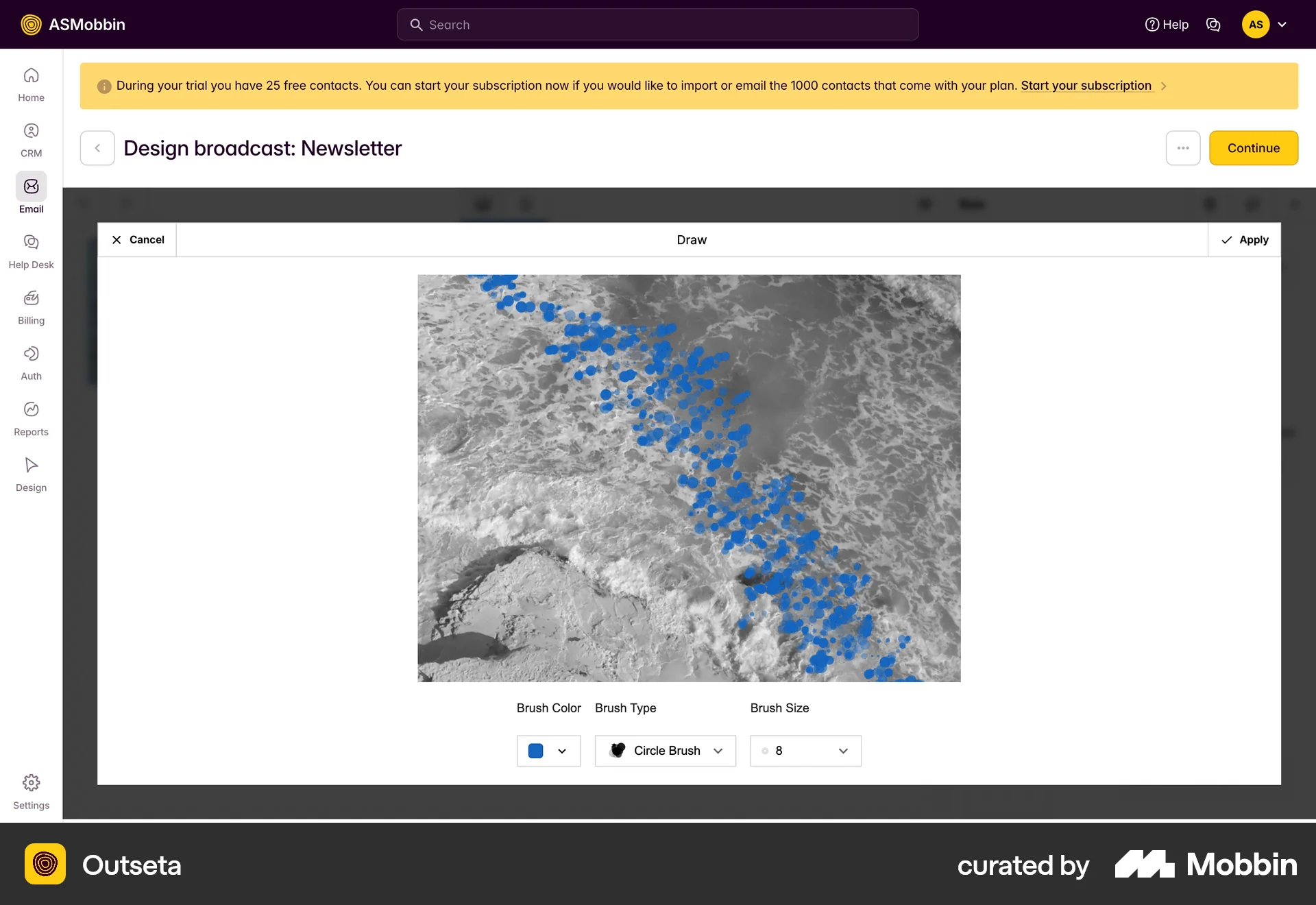 Outseta Web Draw & Annotate screen