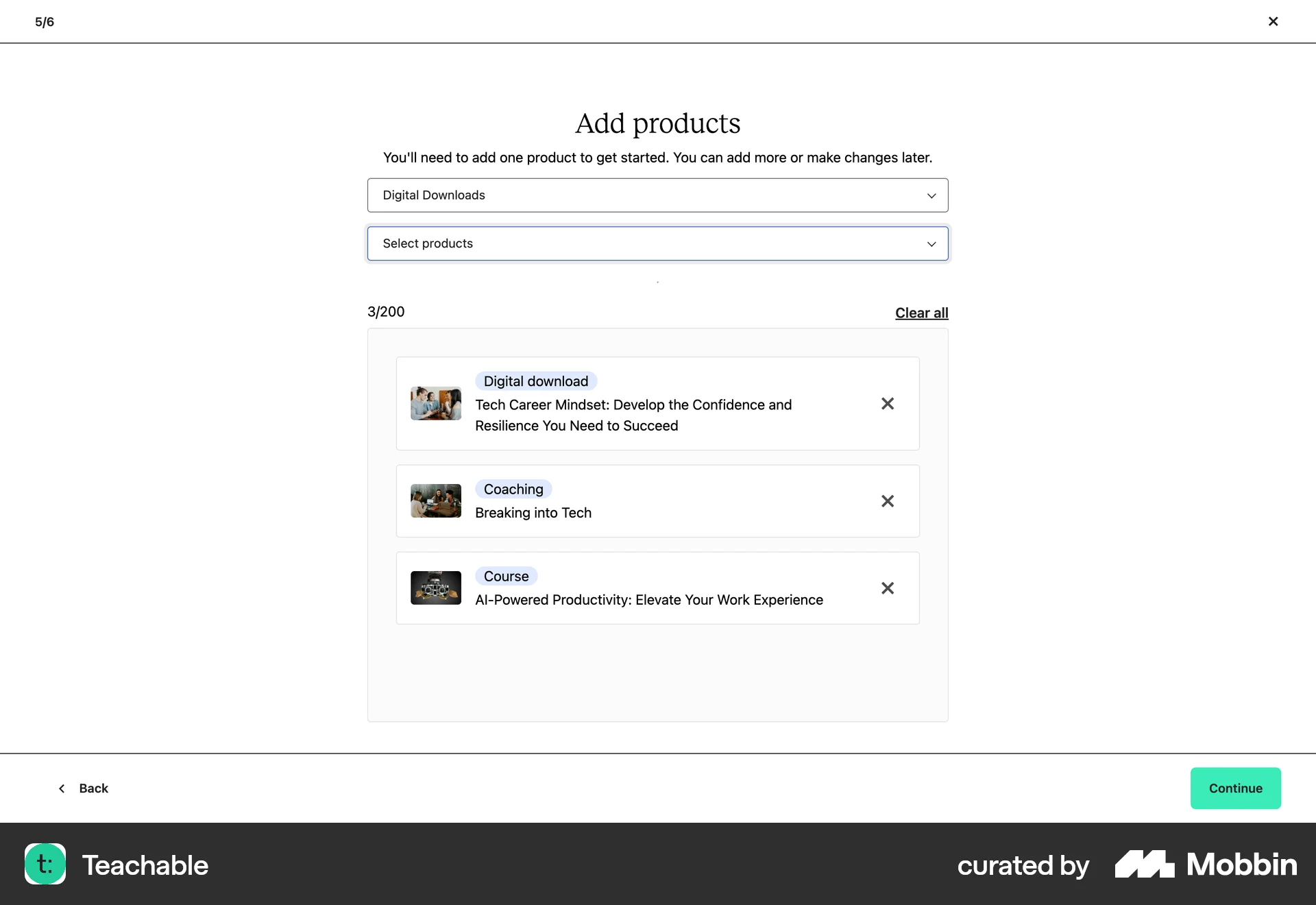 Teachable Web screen containing Full-Screen Overlay UI element
