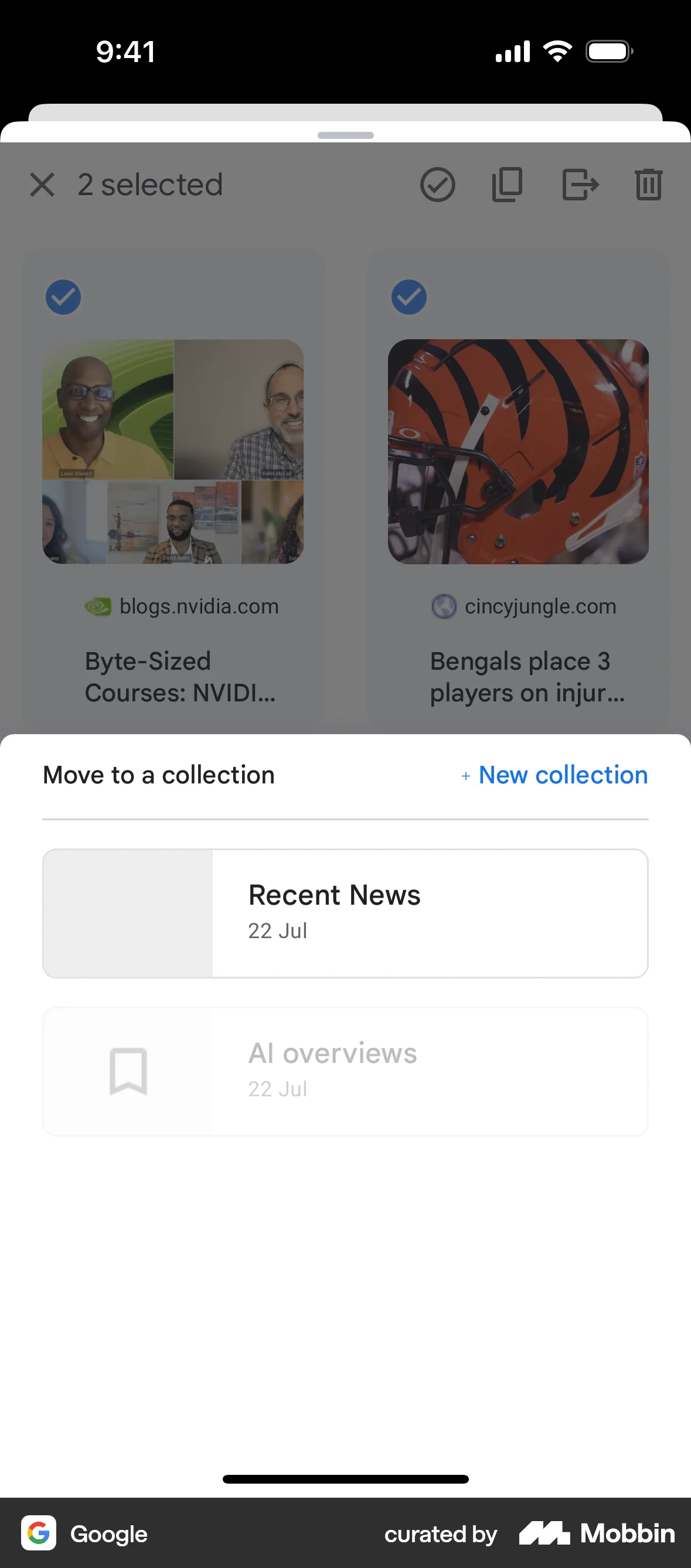 Google iOS Move screen