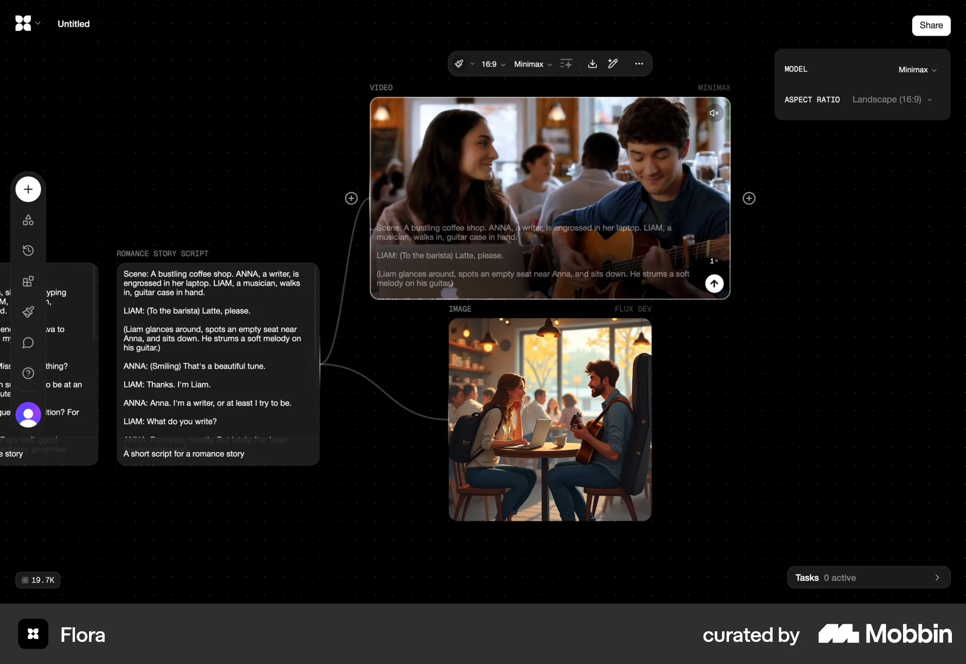 FLORA Web Canvas screen