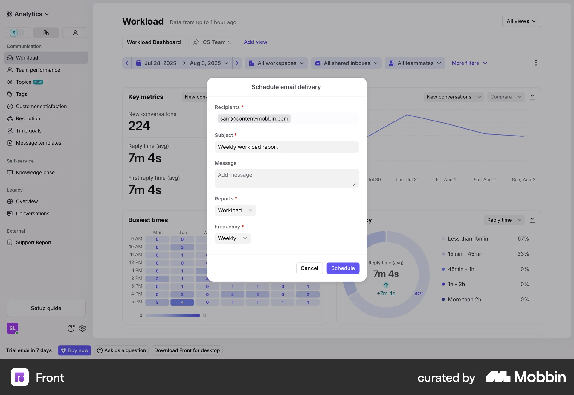 Front Web Set screen
